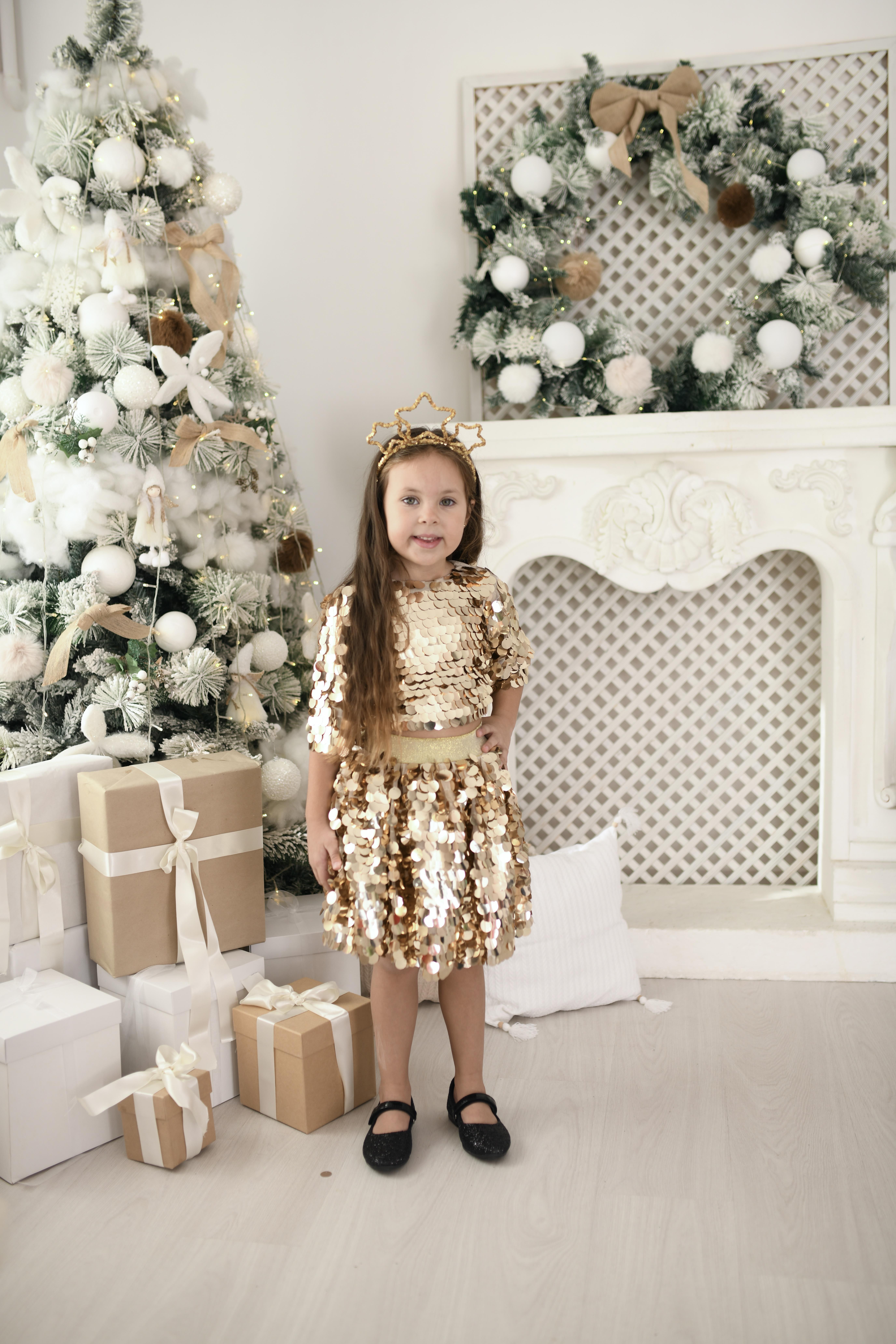 GOLD SQUAMA SKIRT&CROP