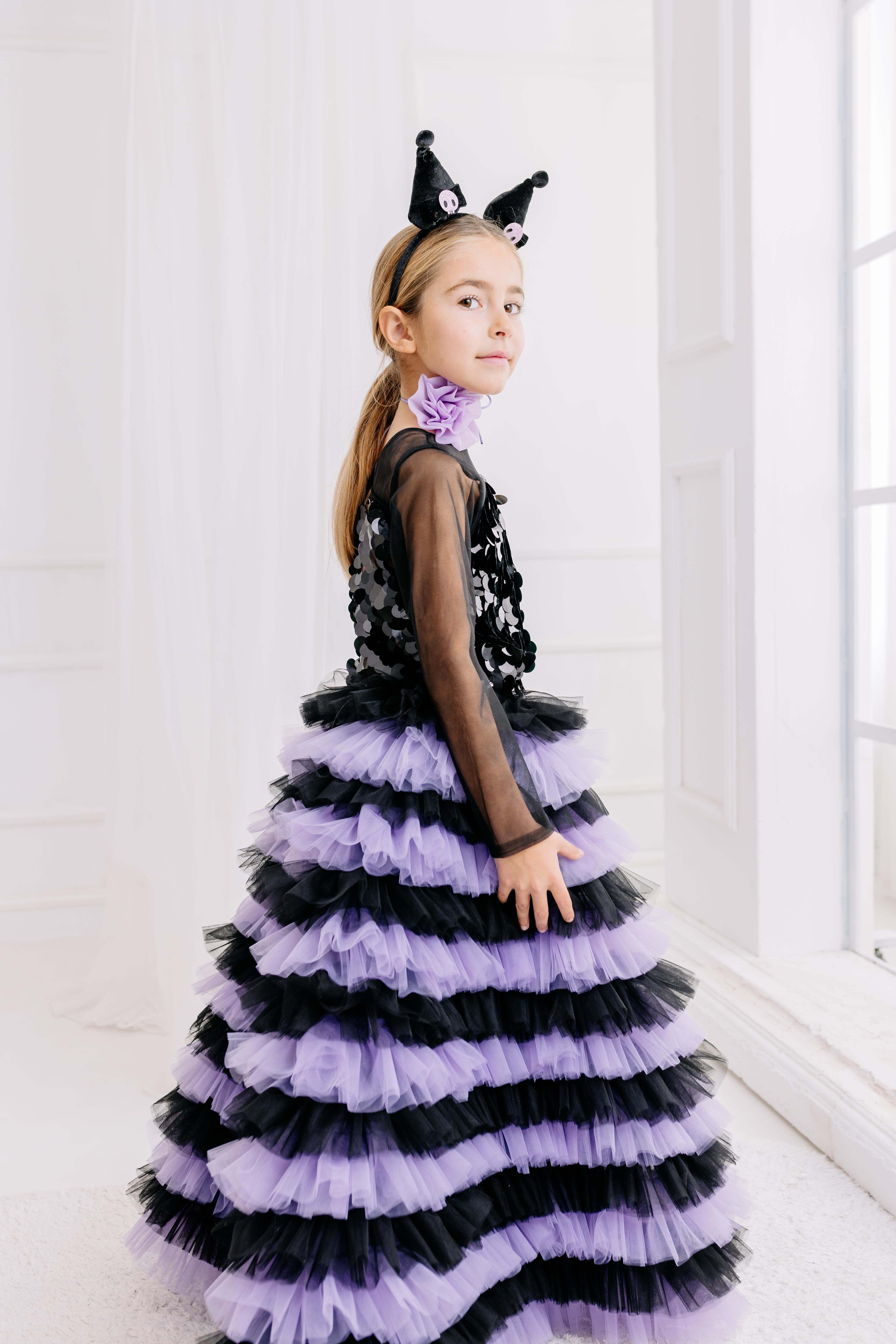KUROMI LONG SKIRT& BLACK TULLE CROP