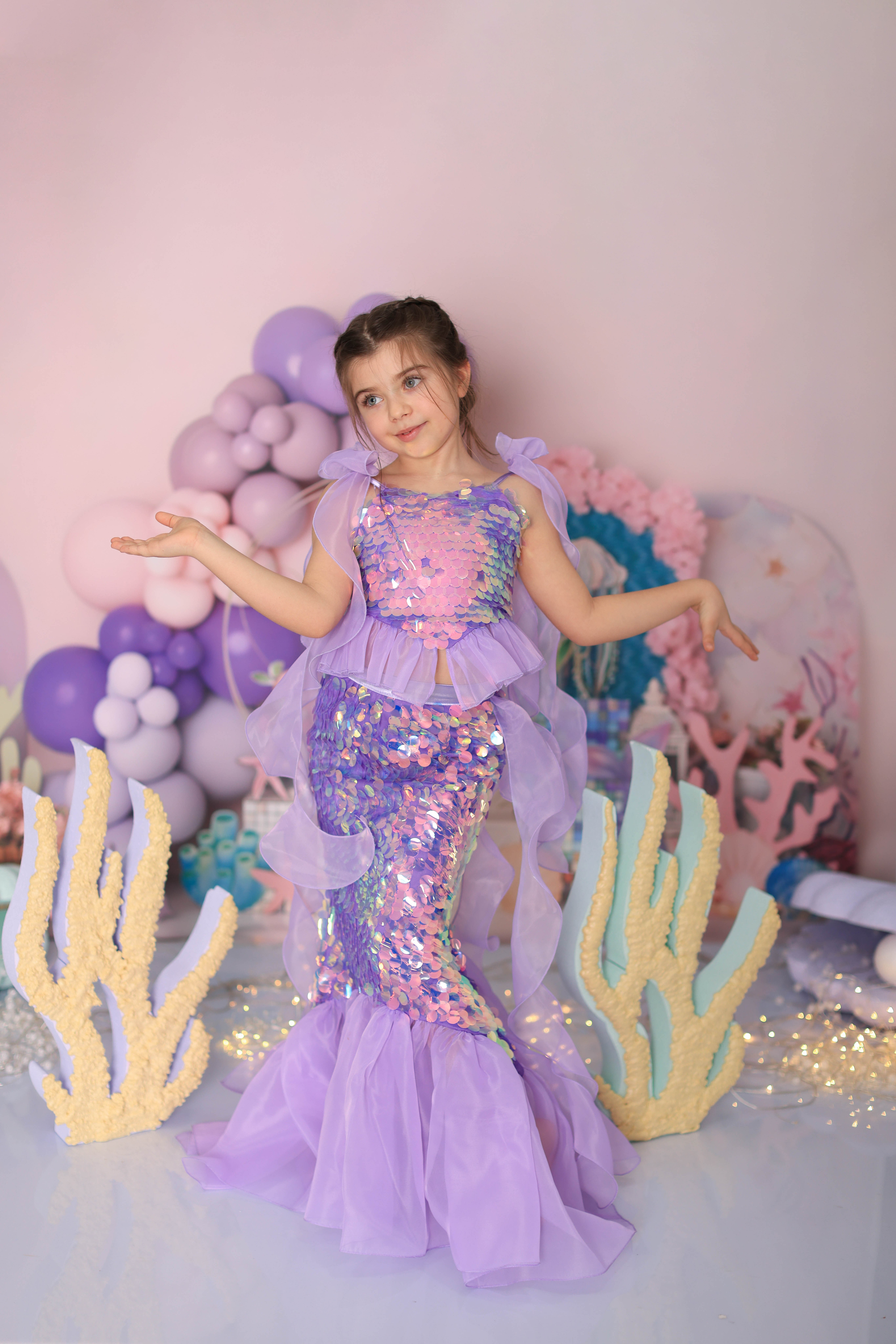 LILAC ARIEL MERMAID COSTUME (TAÇ HARİÇ TAKIM)