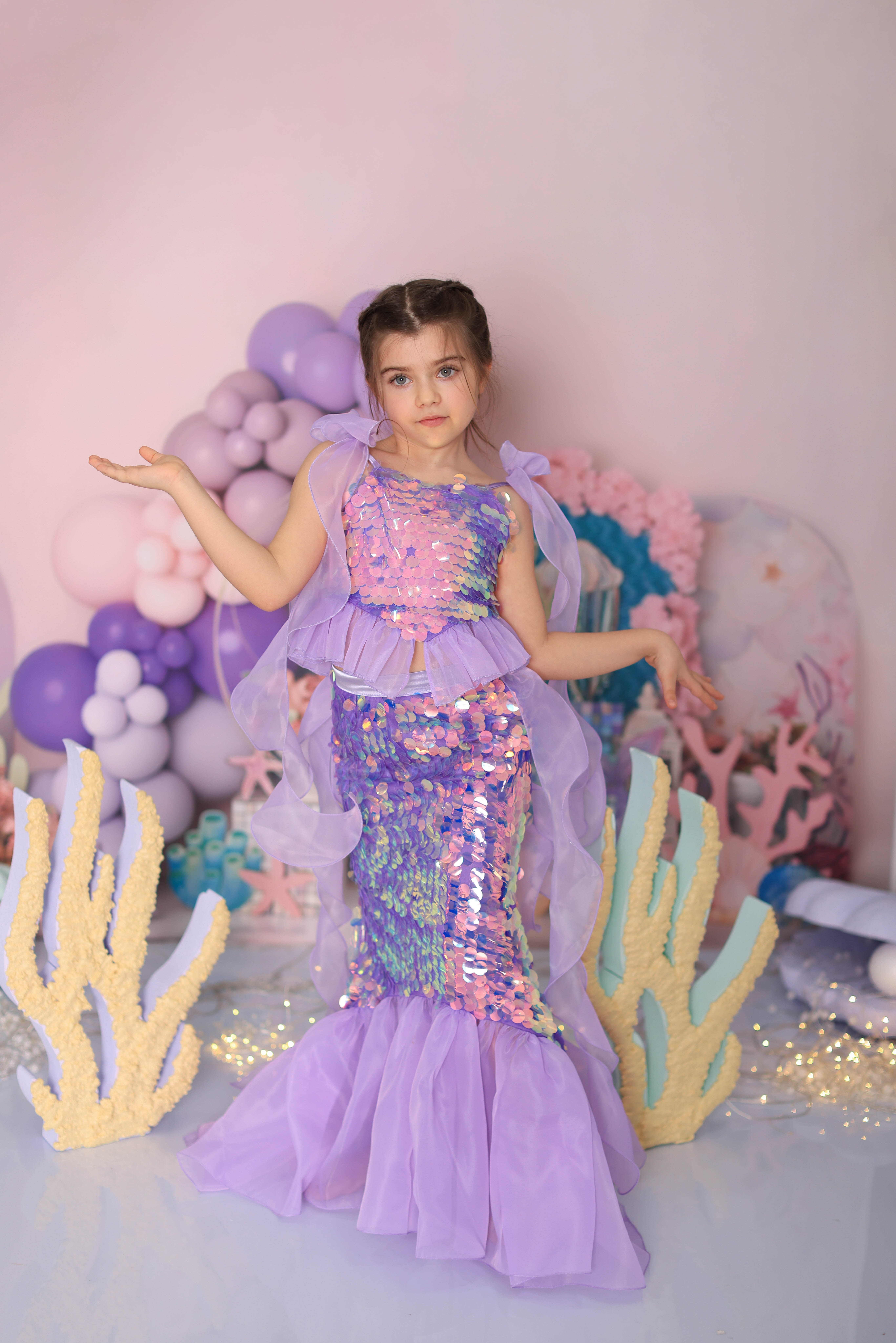 LILAC ARIEL MERMAID COSTUME (TAÇ HARİÇ TAKIM)