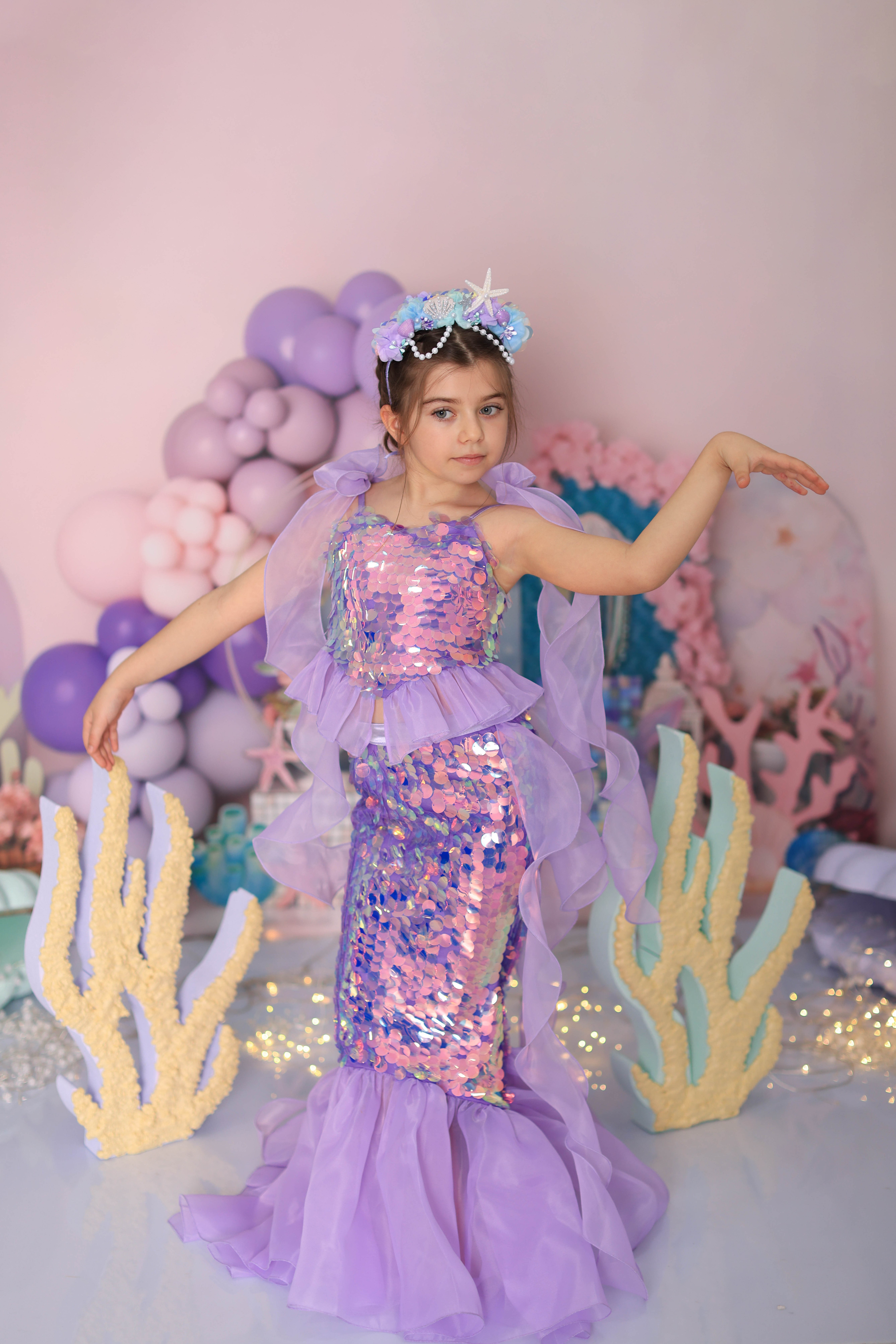 LILAC ARIEL MERMAID COSTUME (TAÇ HARİÇ TAKIM)