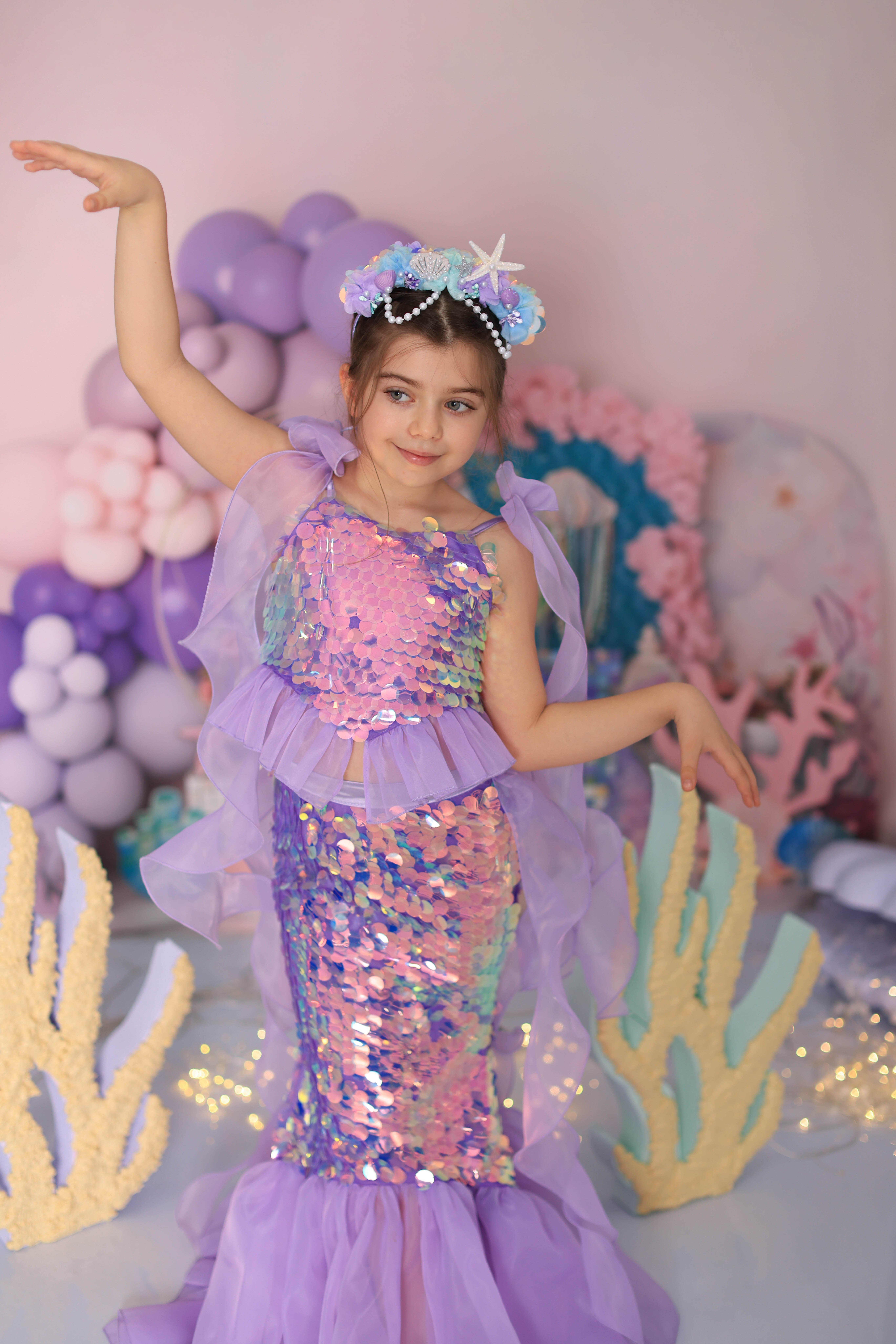 LILAC ARIEL MERMAID COSTUME (TAÇ HARİÇ TAKIM)