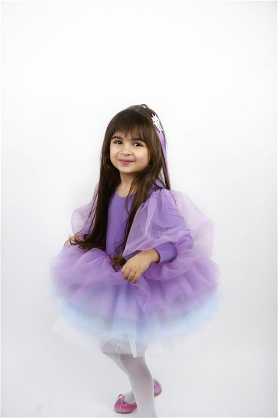 Lilac Boho Winter Tutu Dress