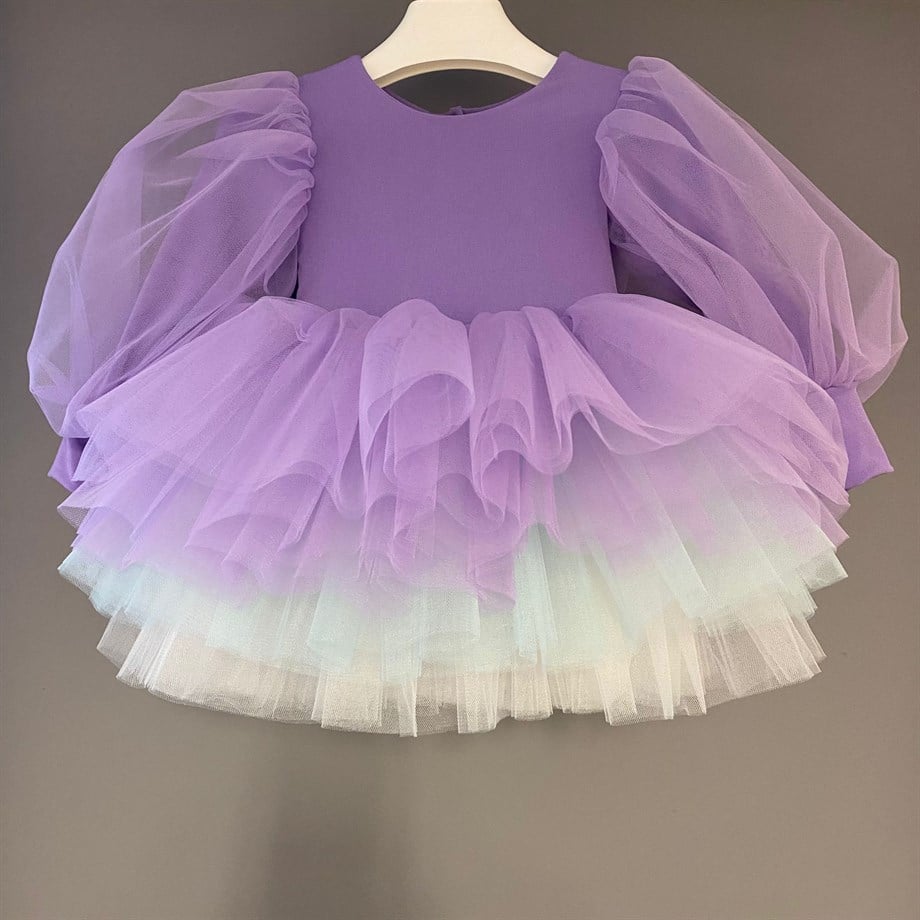 Lilac Boho Winter Tutu Dress