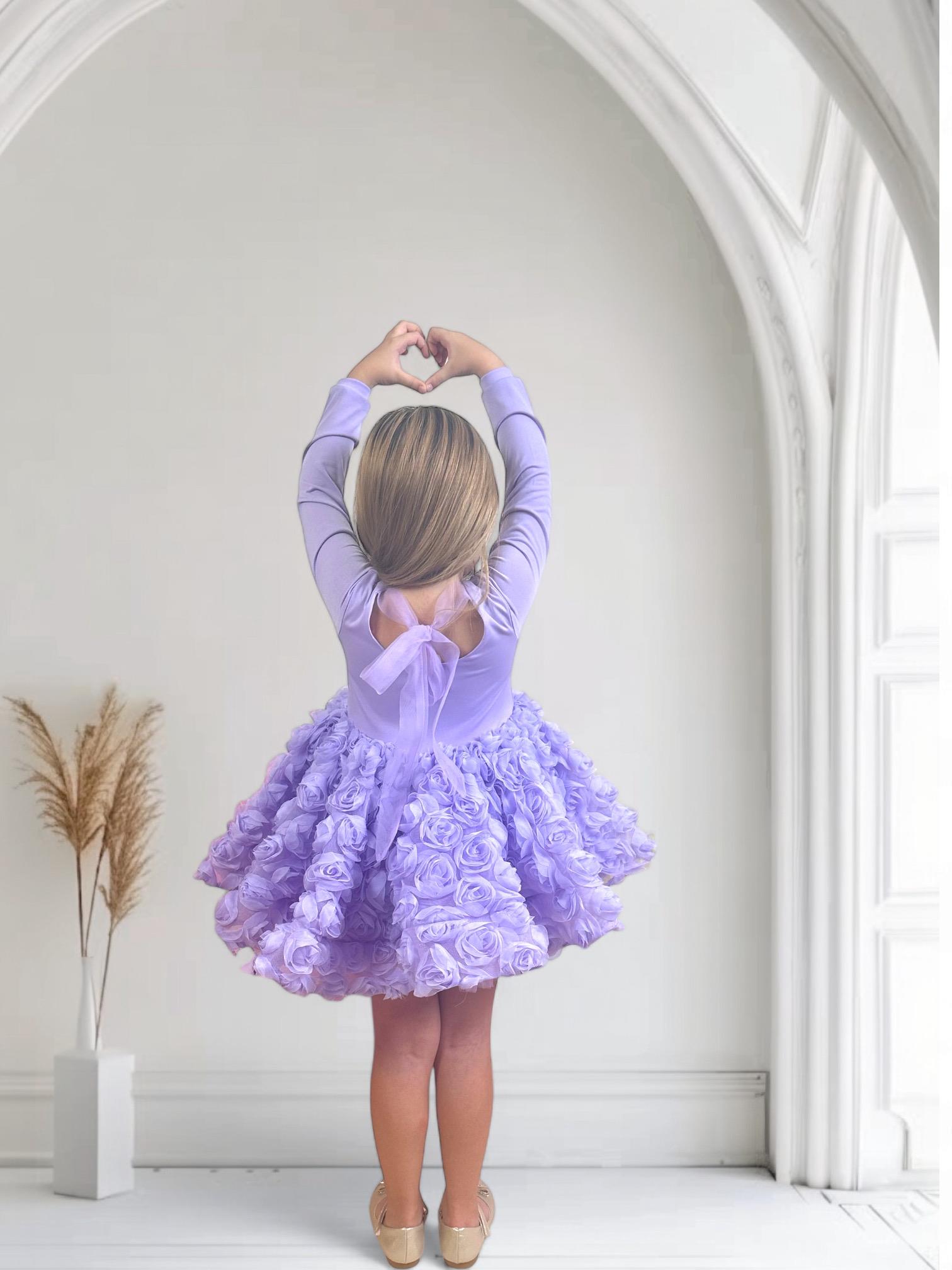 LILAC FLOWER TUTU DRESS