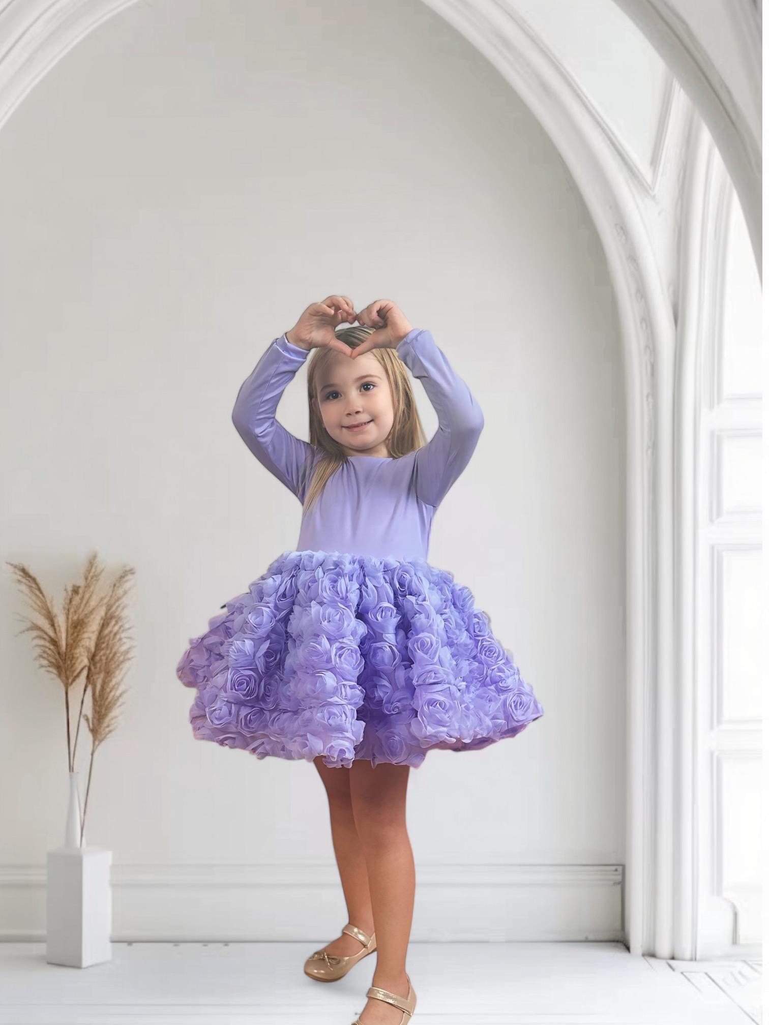LILAC FLOWER TUTU DRESS