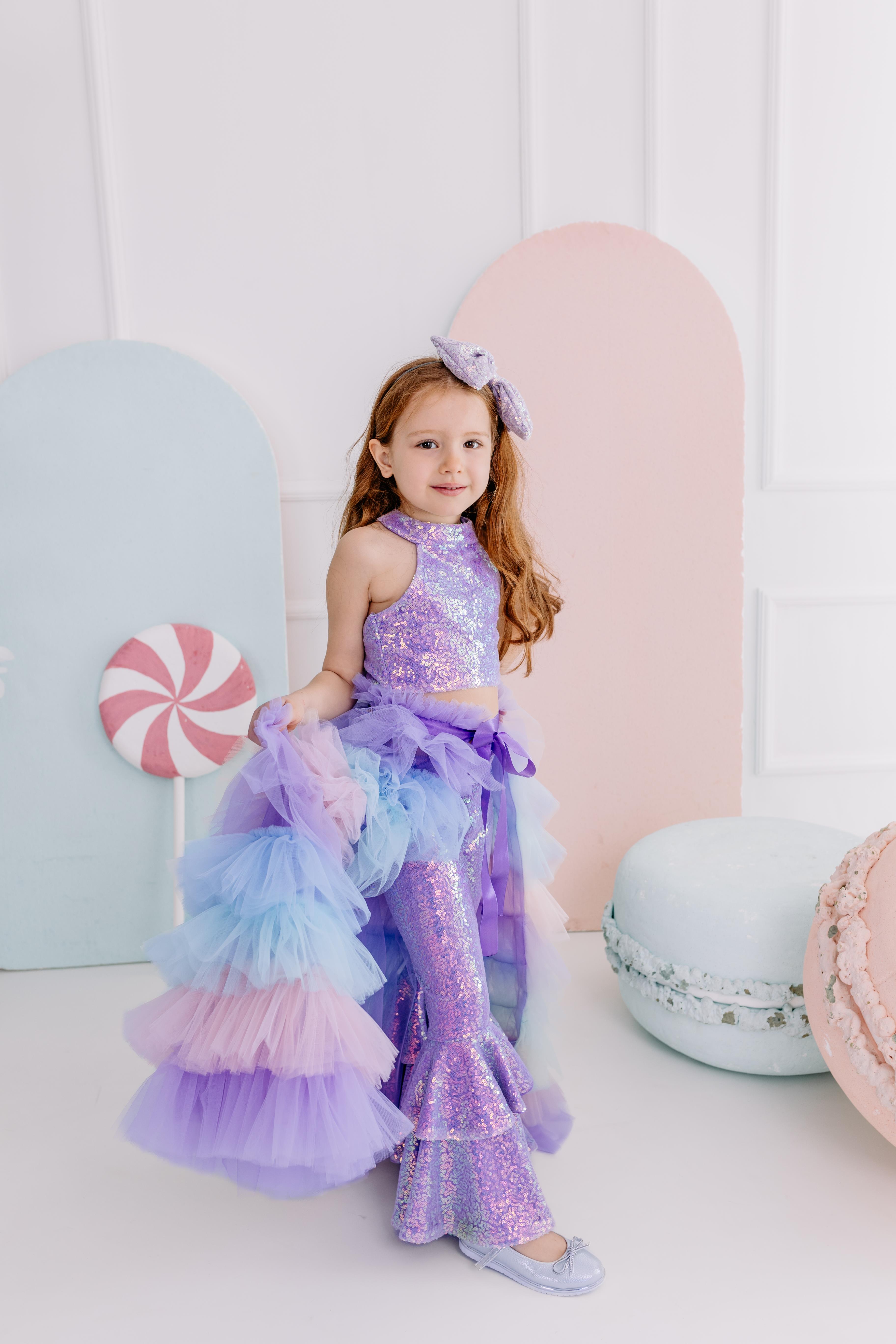 LILAC FRILL TROUSERS OUTFIT (TAM SET)
