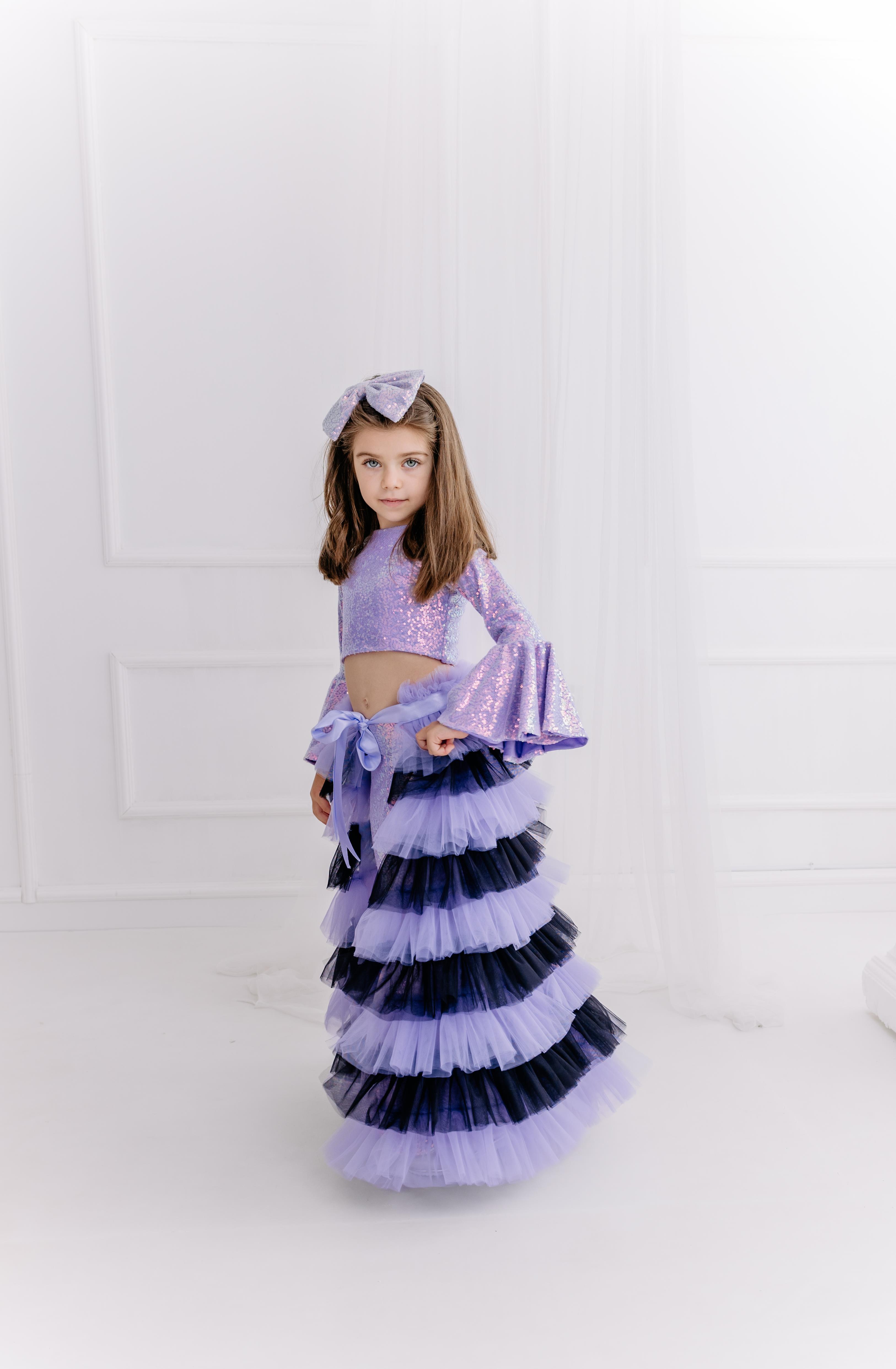 LILAC FRILL WINTER KUROMI TROUSER  OUTFIT ( TAM SET)