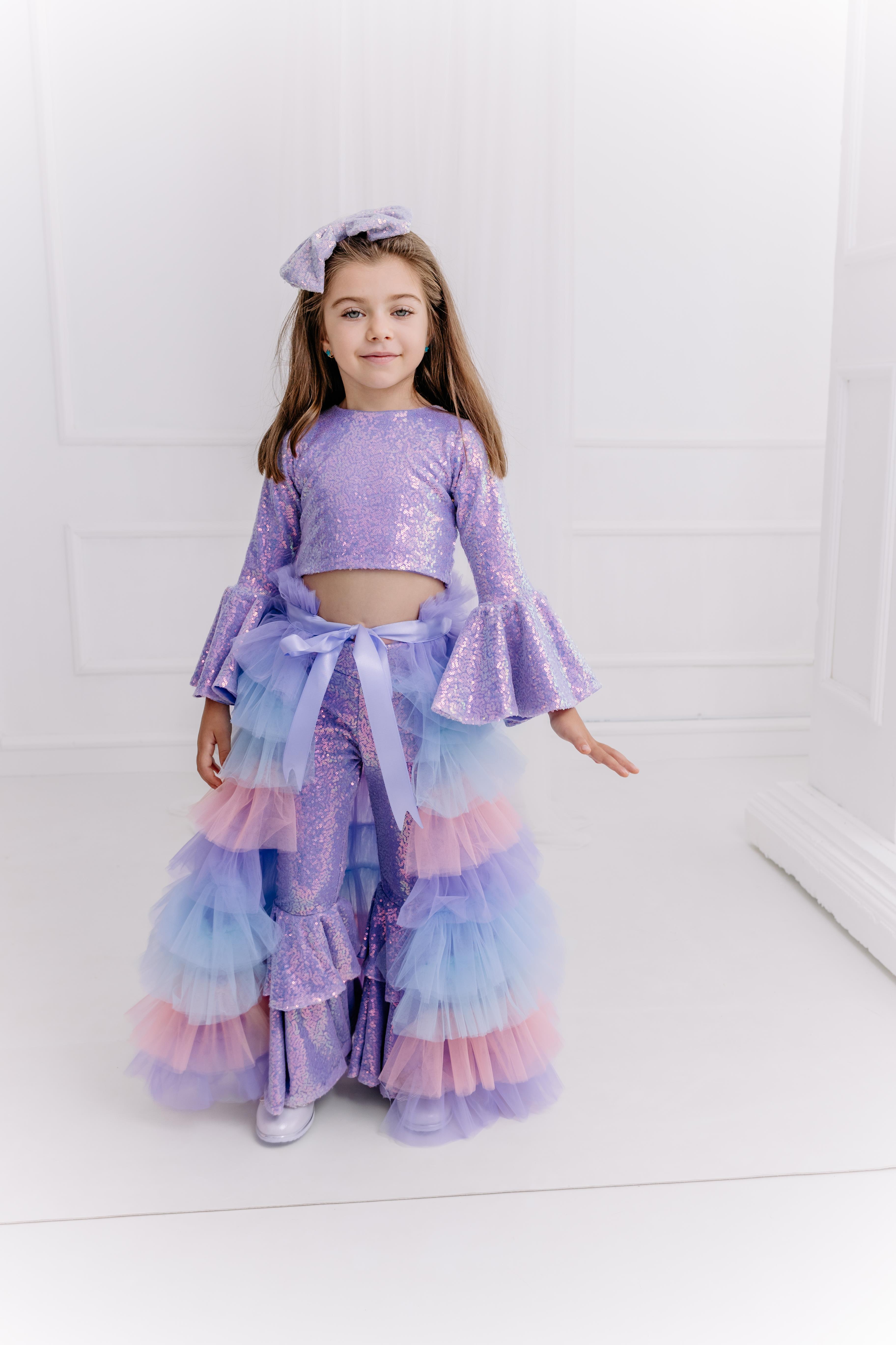 LILAC FRILL WINTER RAINBOW OUTFIT (TAM SET)