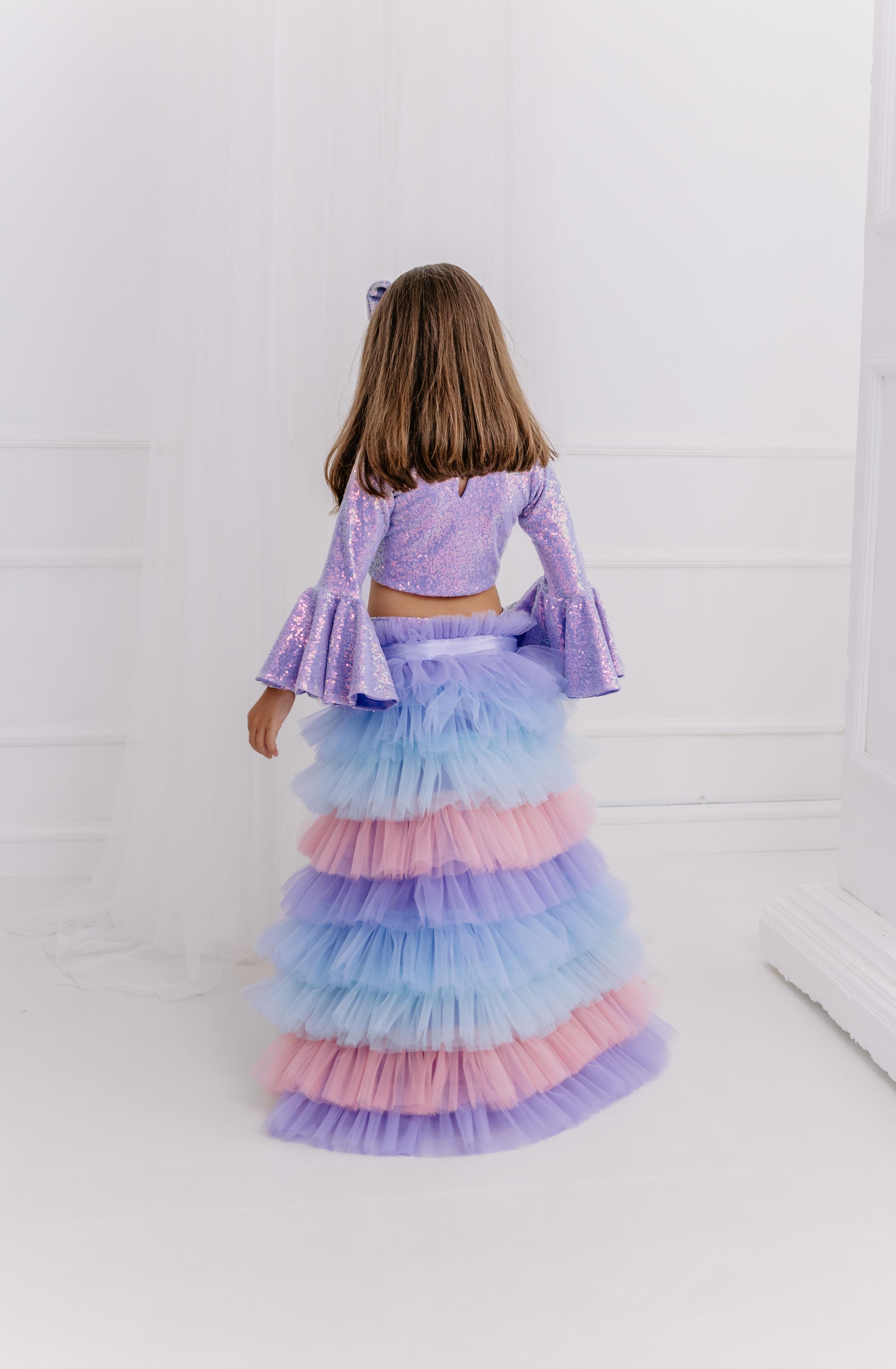 LILAC FRILL WINTER RAINBOW OUTFIT (TAM SET)