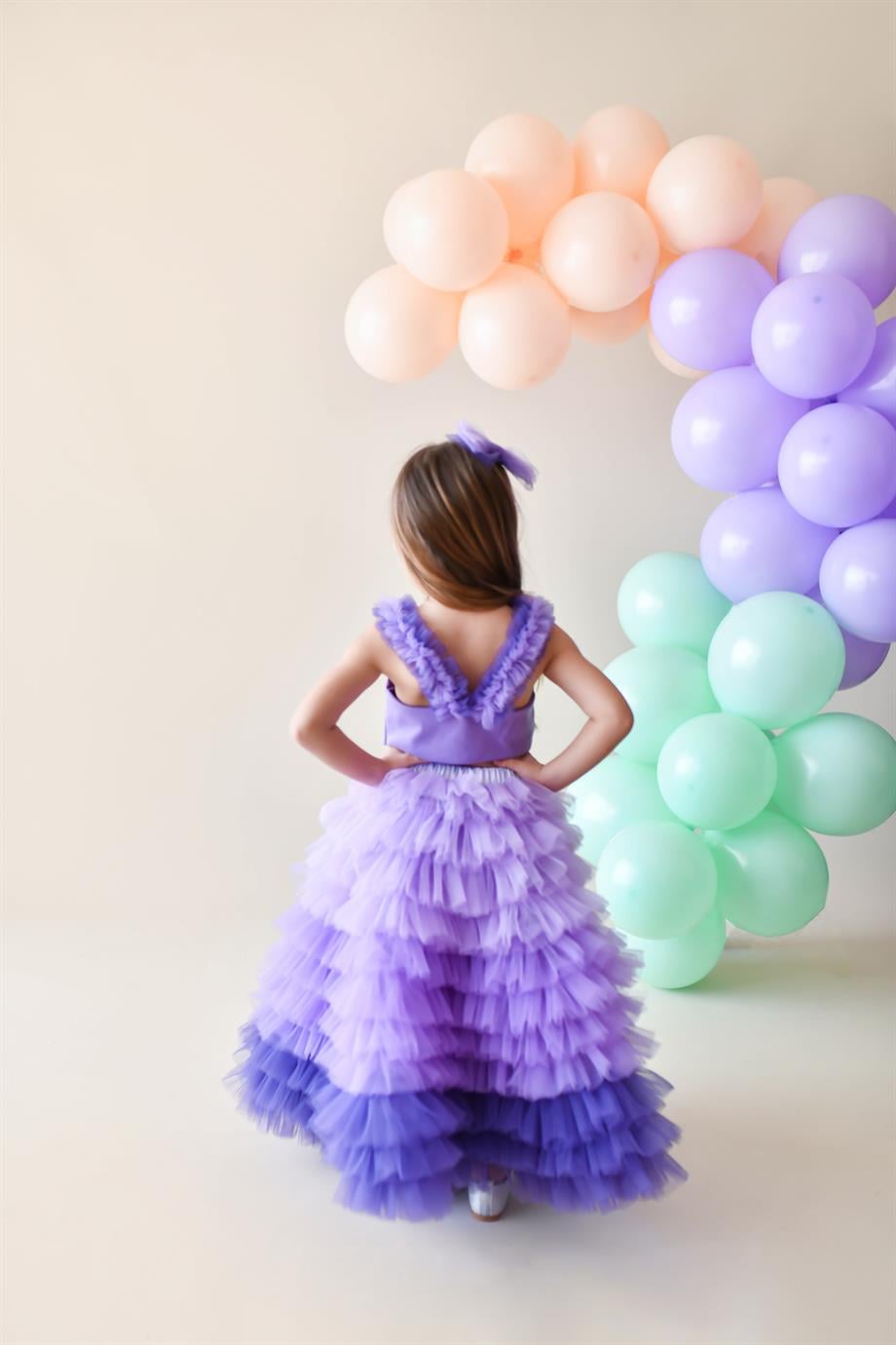 LILAC OMBRE LONG SKIRT (TEK ETEK)