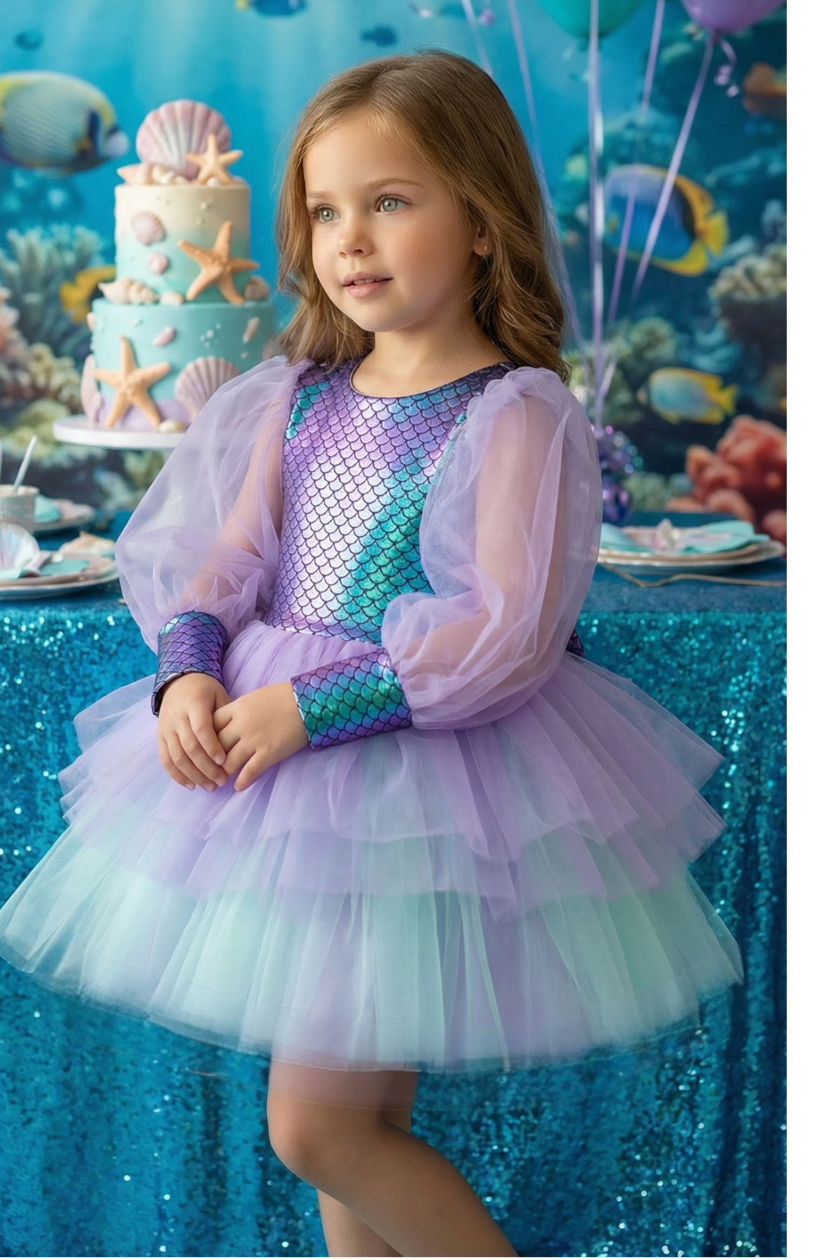 LILAC  MERMAID TUTU DRESS 