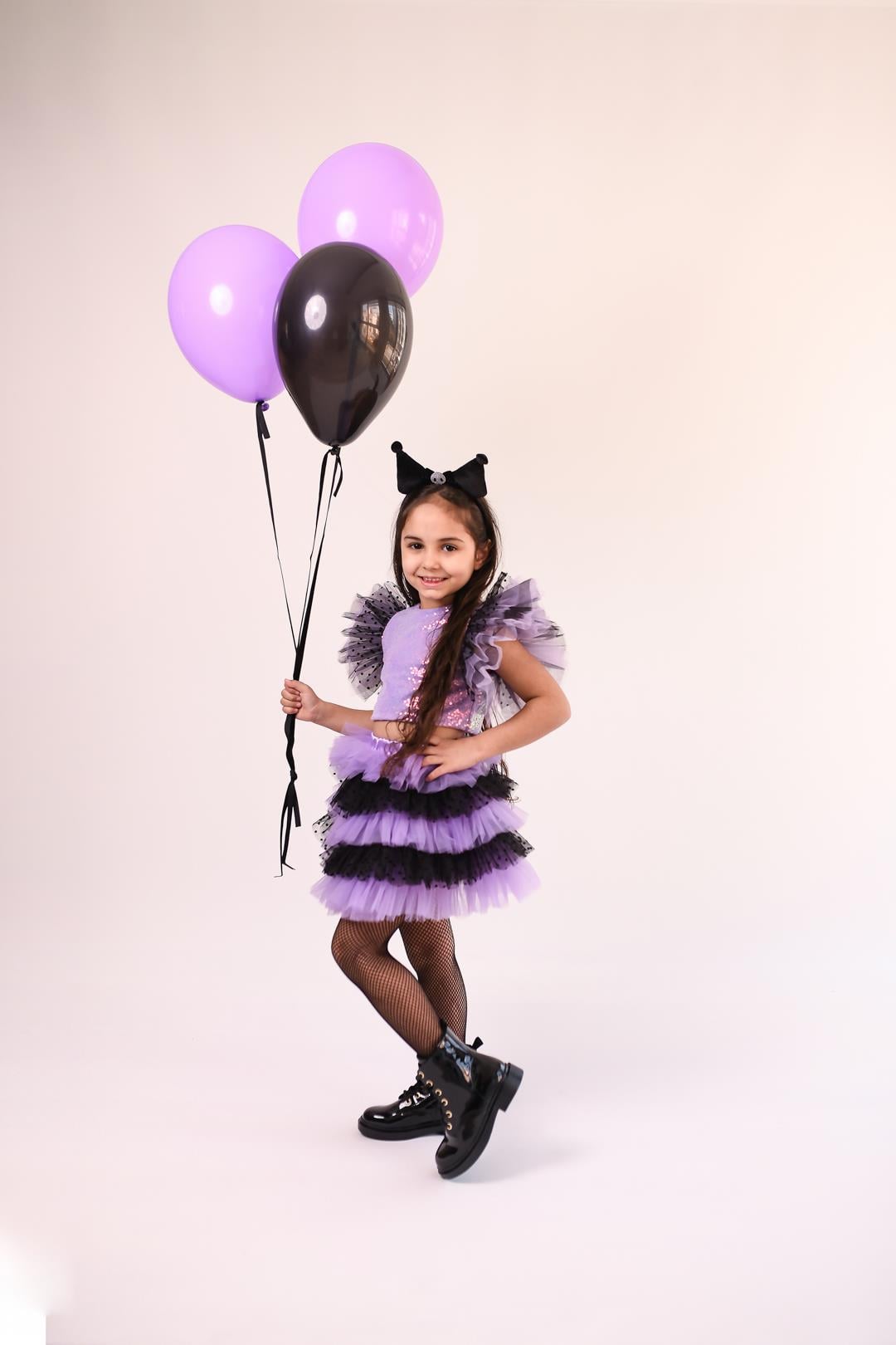 LILAC RABBIT MINI SKIRT& LILAC CROP
