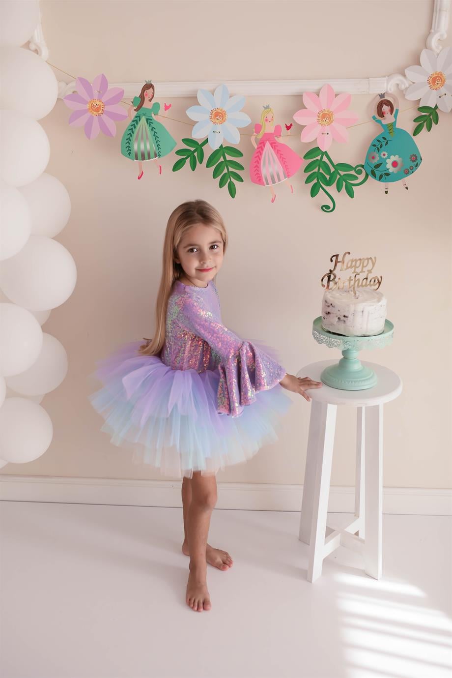 LILAC SHINY WINTER TUTU DRESS