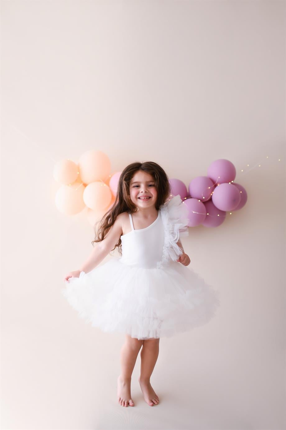 ONE SHOULDER RUFFLE TUTU DRESS