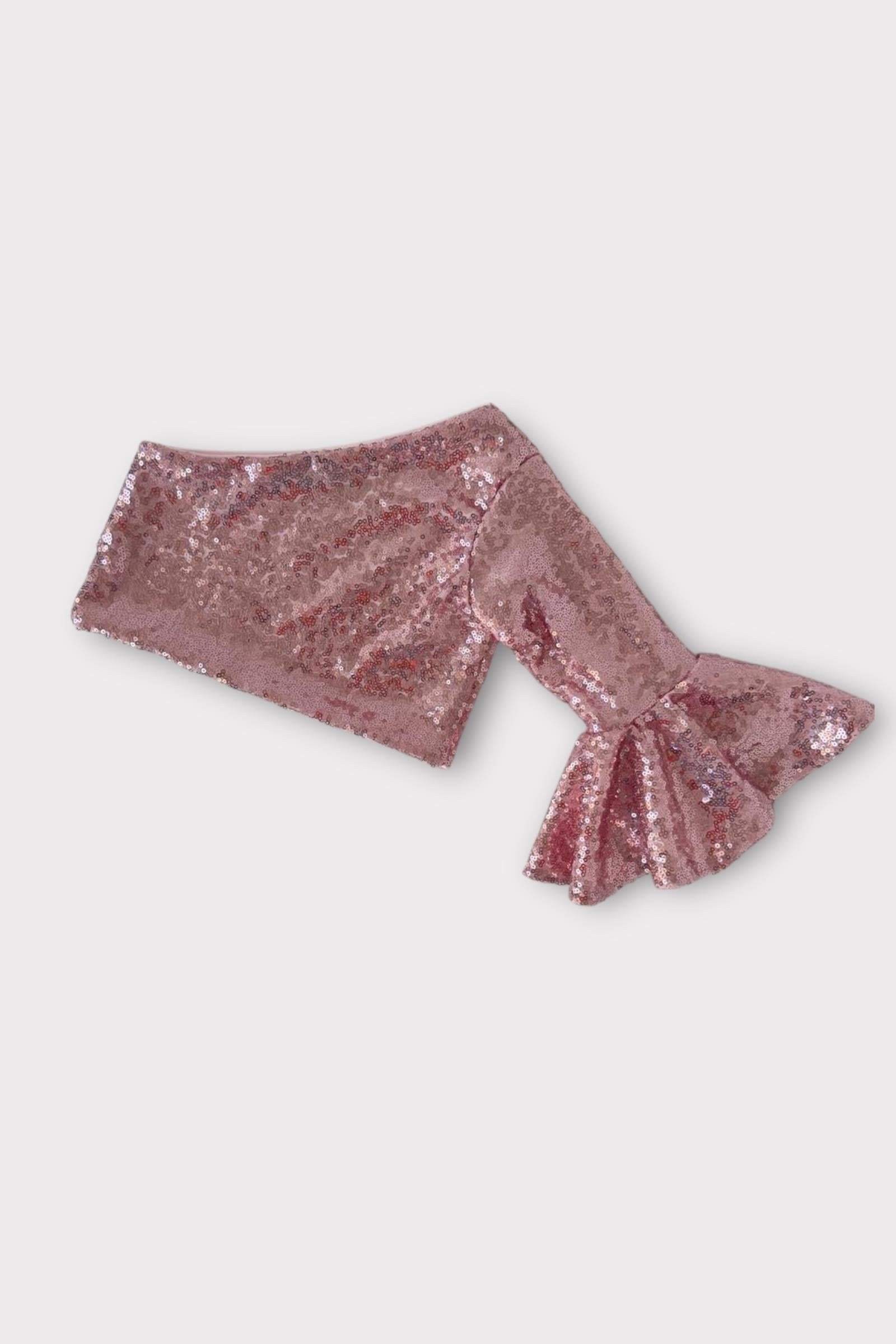 PEMBE PUL PAYET CROP TOP