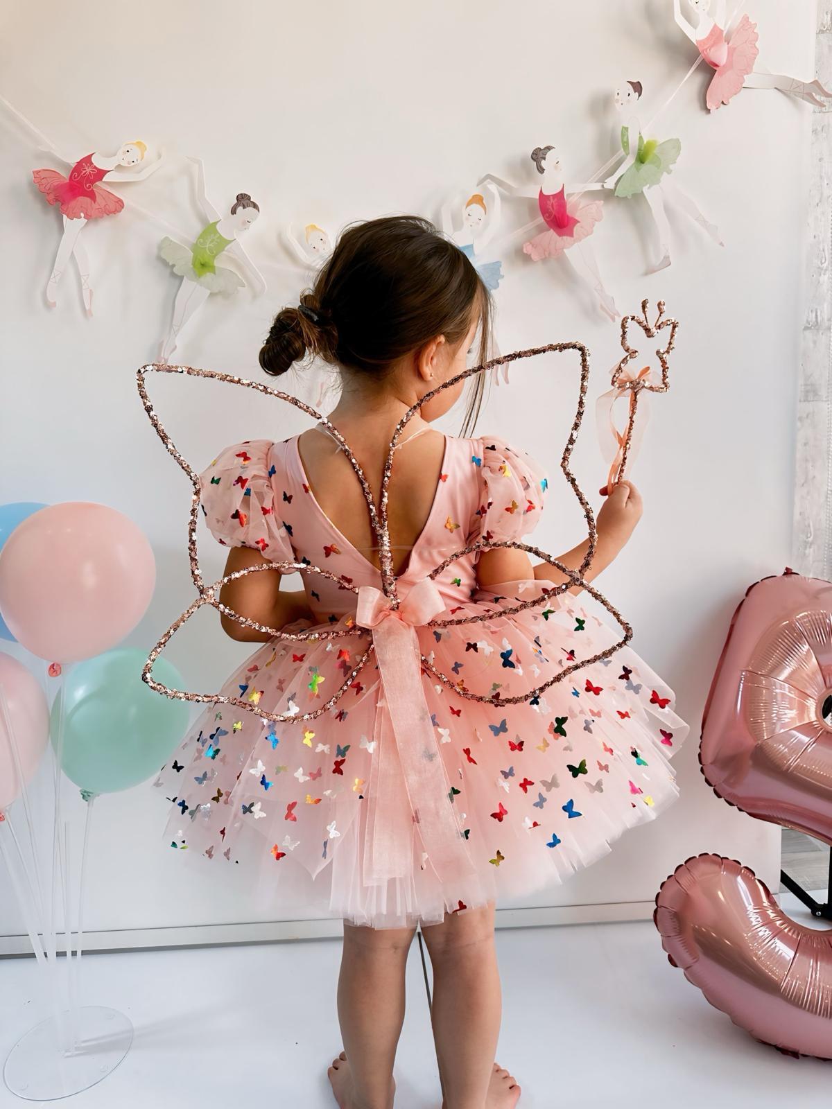 PINK BOHO BUTTERFLY TUTU DRESS