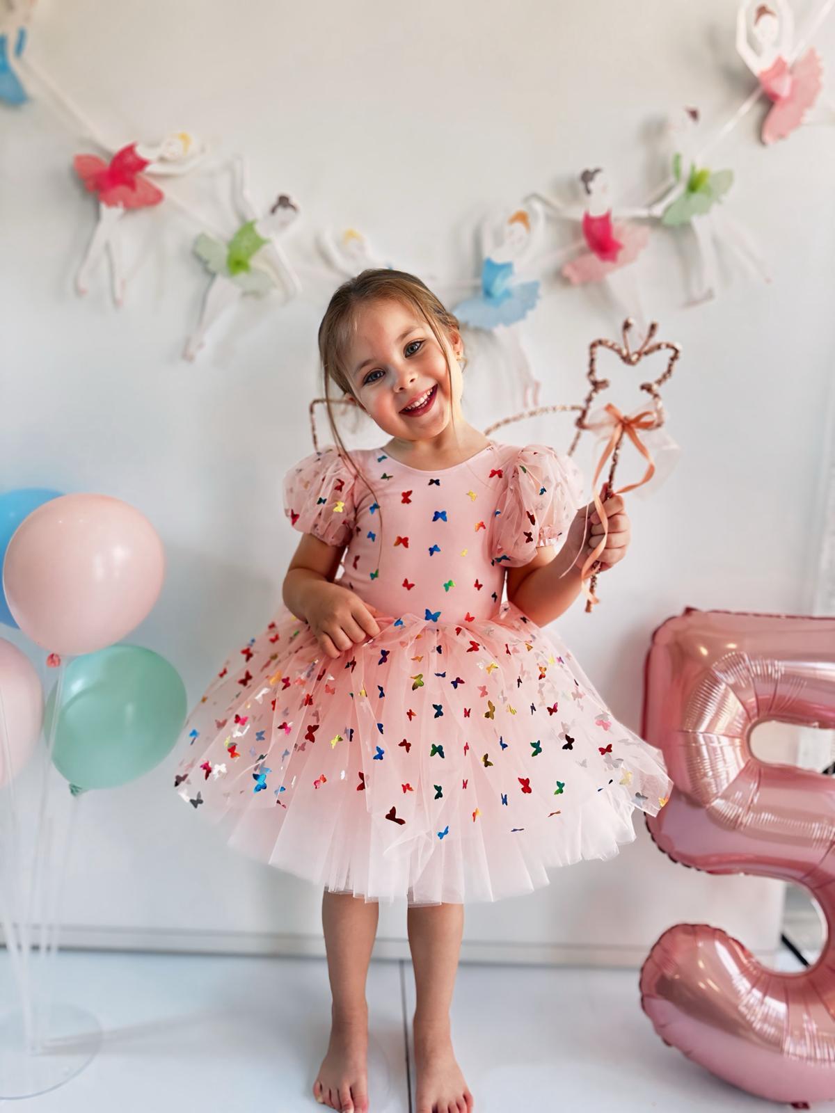 PINK BOHO BUTTERFLY TUTU DRESS