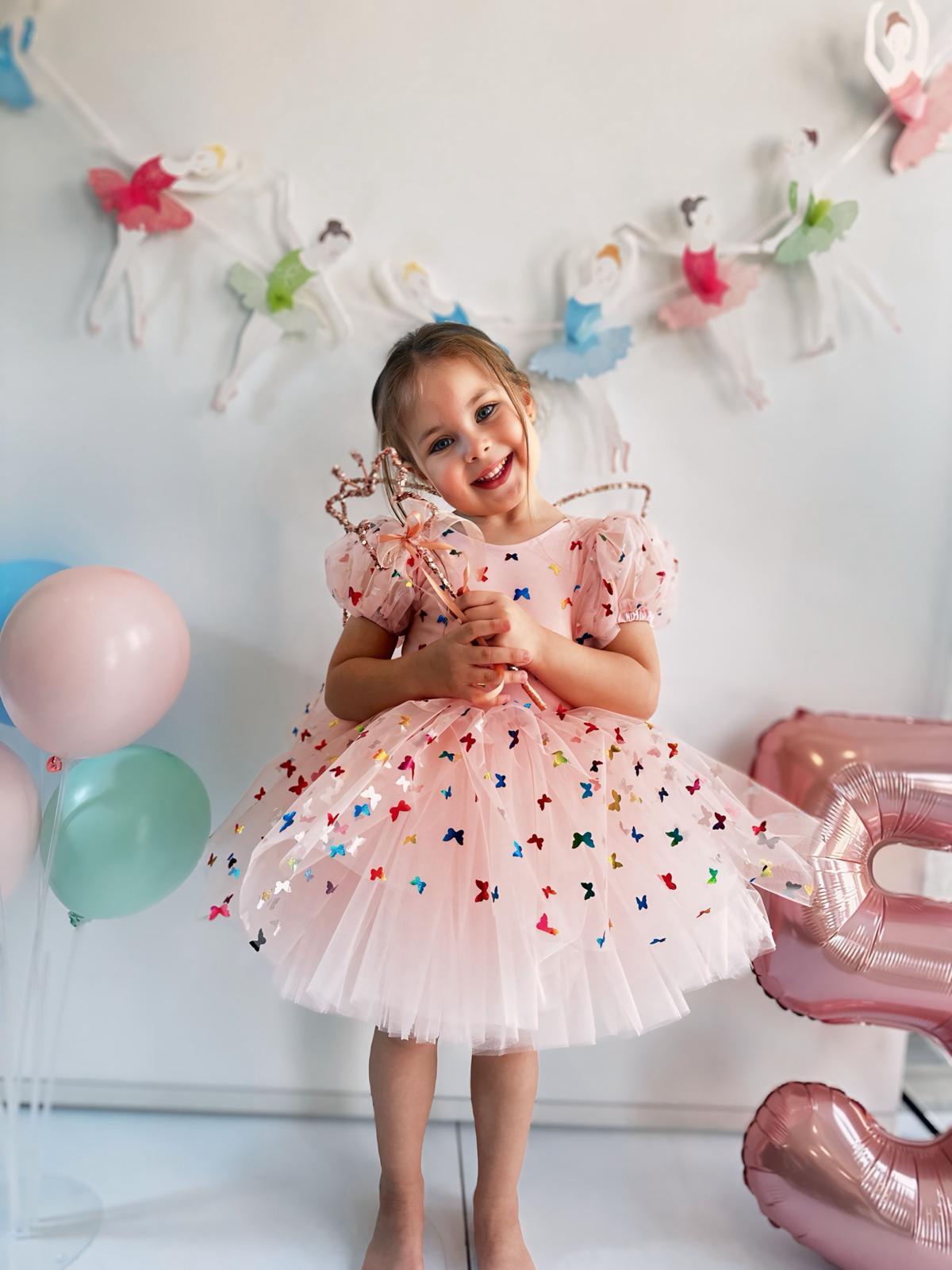 PINK BOHO BUTTERFLY TUTU DRESS