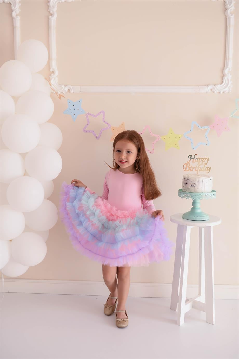 PINK CUPCAKE WINTER TUTU DRESS