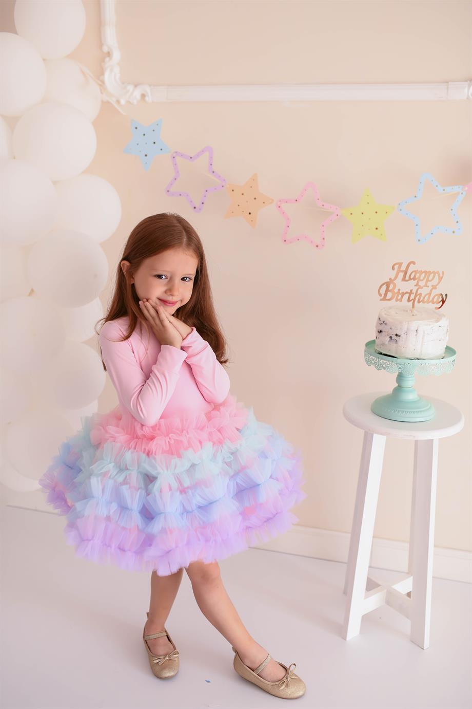 PINK CUPCAKE WINTER TUTU DRESS