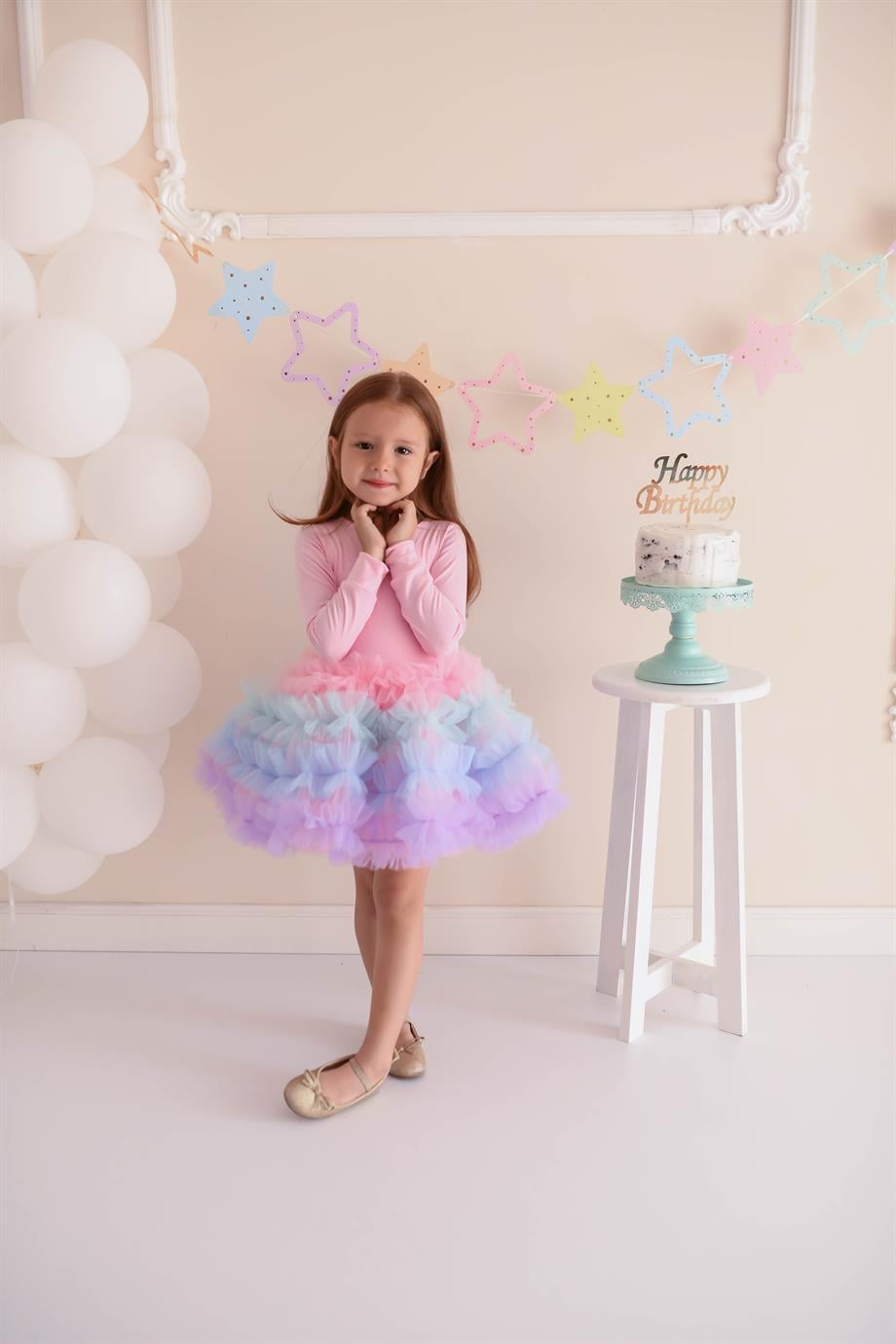PINK CUPCAKE WINTER TUTU DRESS