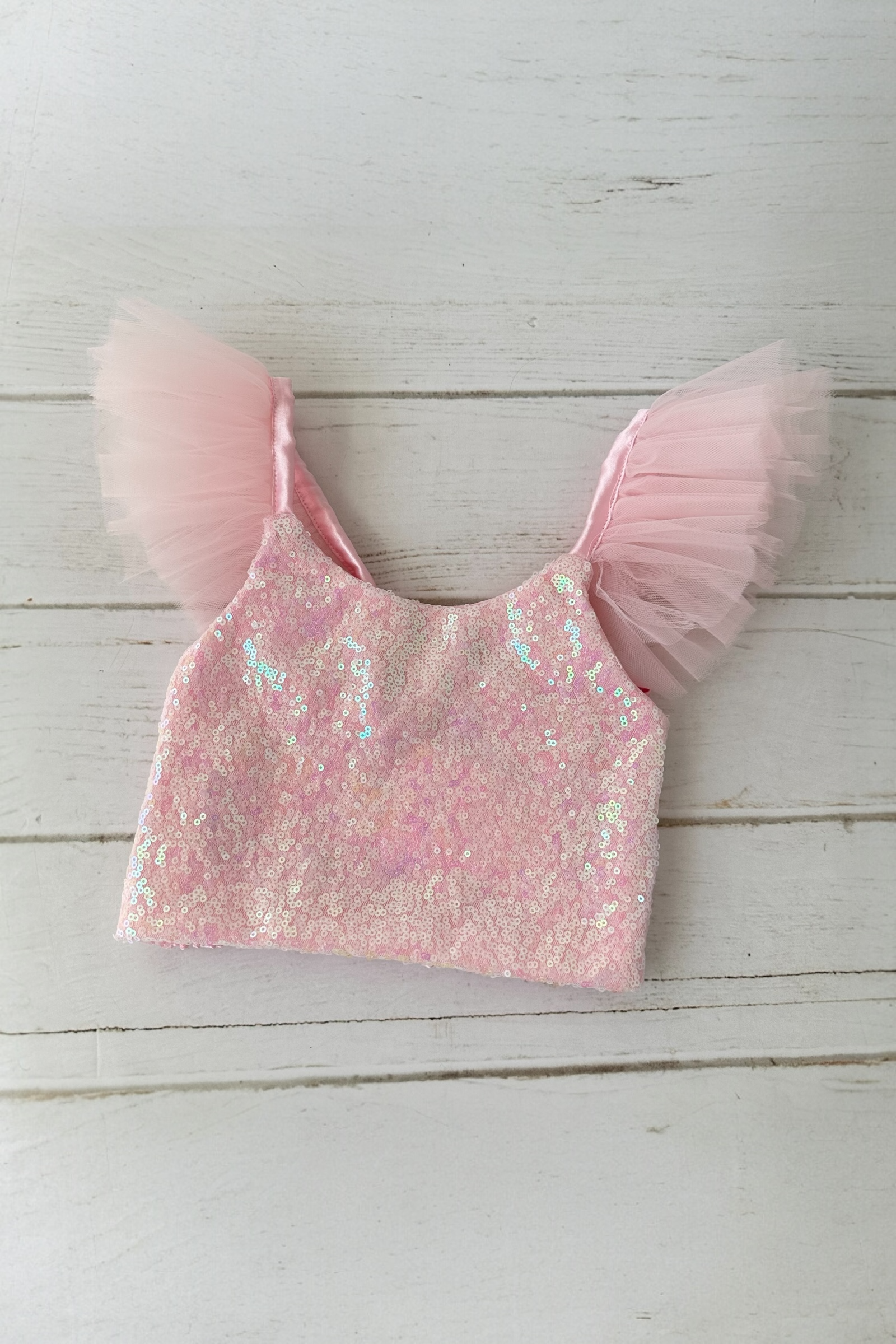 PINK FRILL CROP