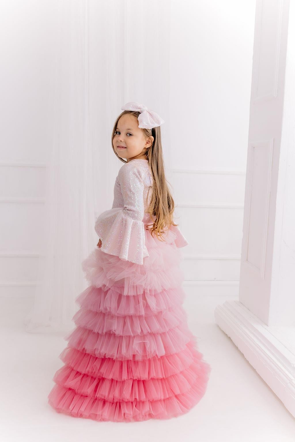 PINK FRILL WINTER TROUSER OUTFIT (TAM SET)