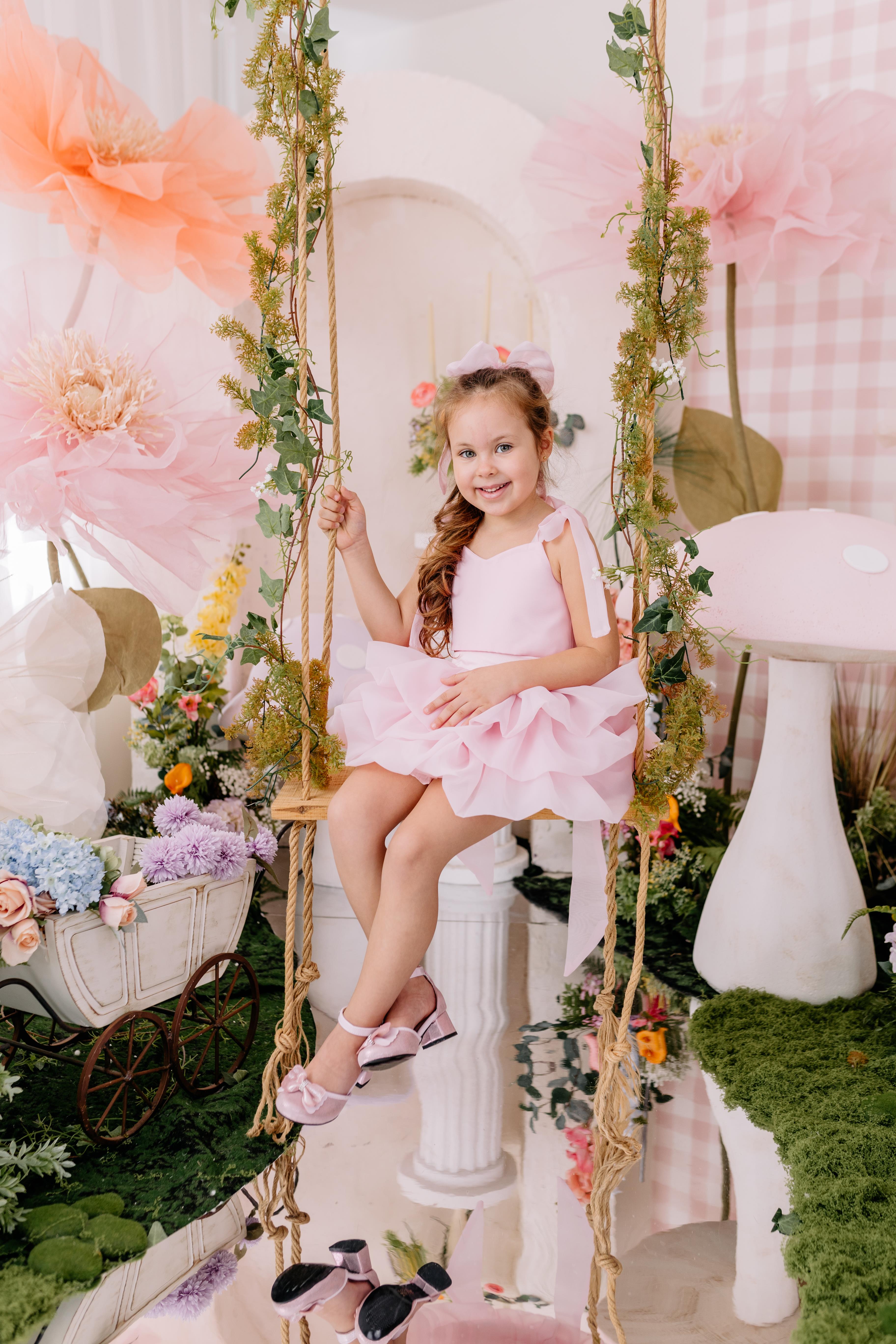 PINK RIBBON CROP AND BALLOON SKIRT