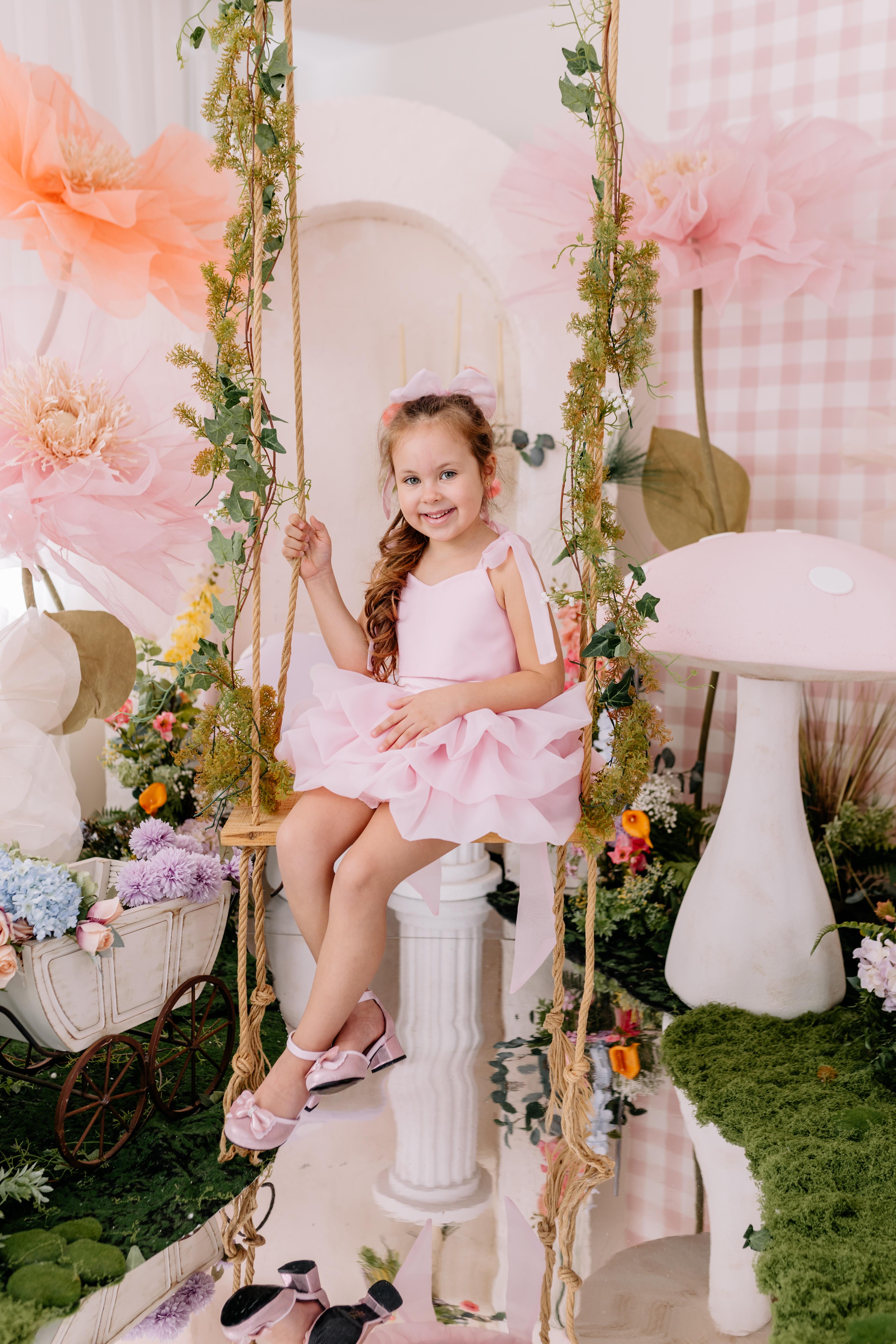 PINK RIBBON CROP AND BALLOON SKIRT