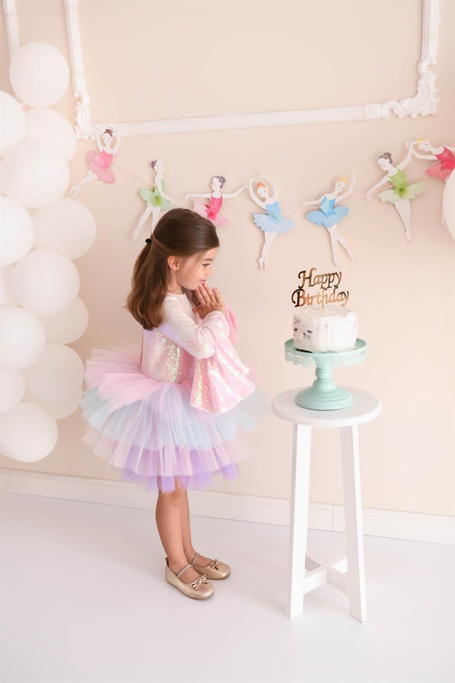 PINK SHINY WINTER TUTU DRESS