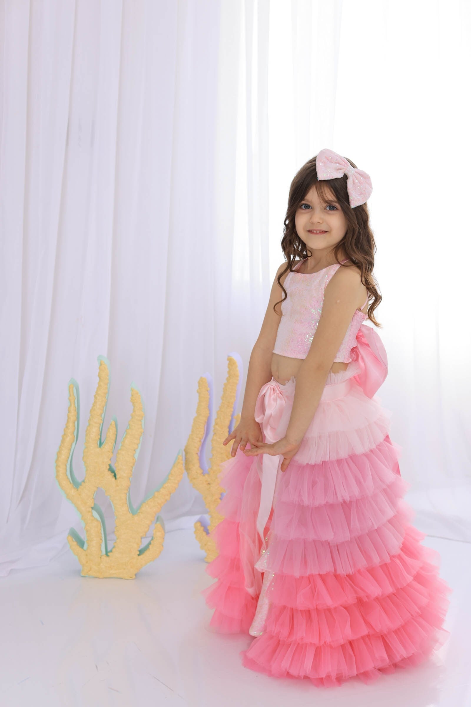 PINK SPARKLE TIDE FANTASY OUTFIT (TAÇ DAHİL TAM SET)