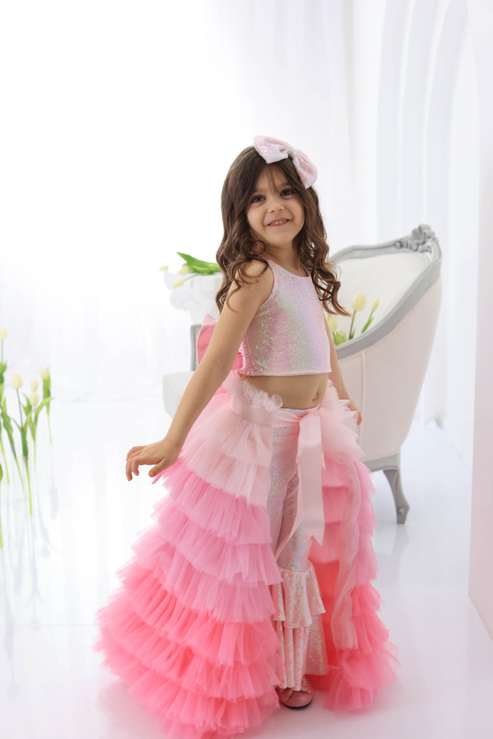 PINK SPARKLE TIDE FANTASY OUTFIT (TAÇ DAHİL TAM SET)