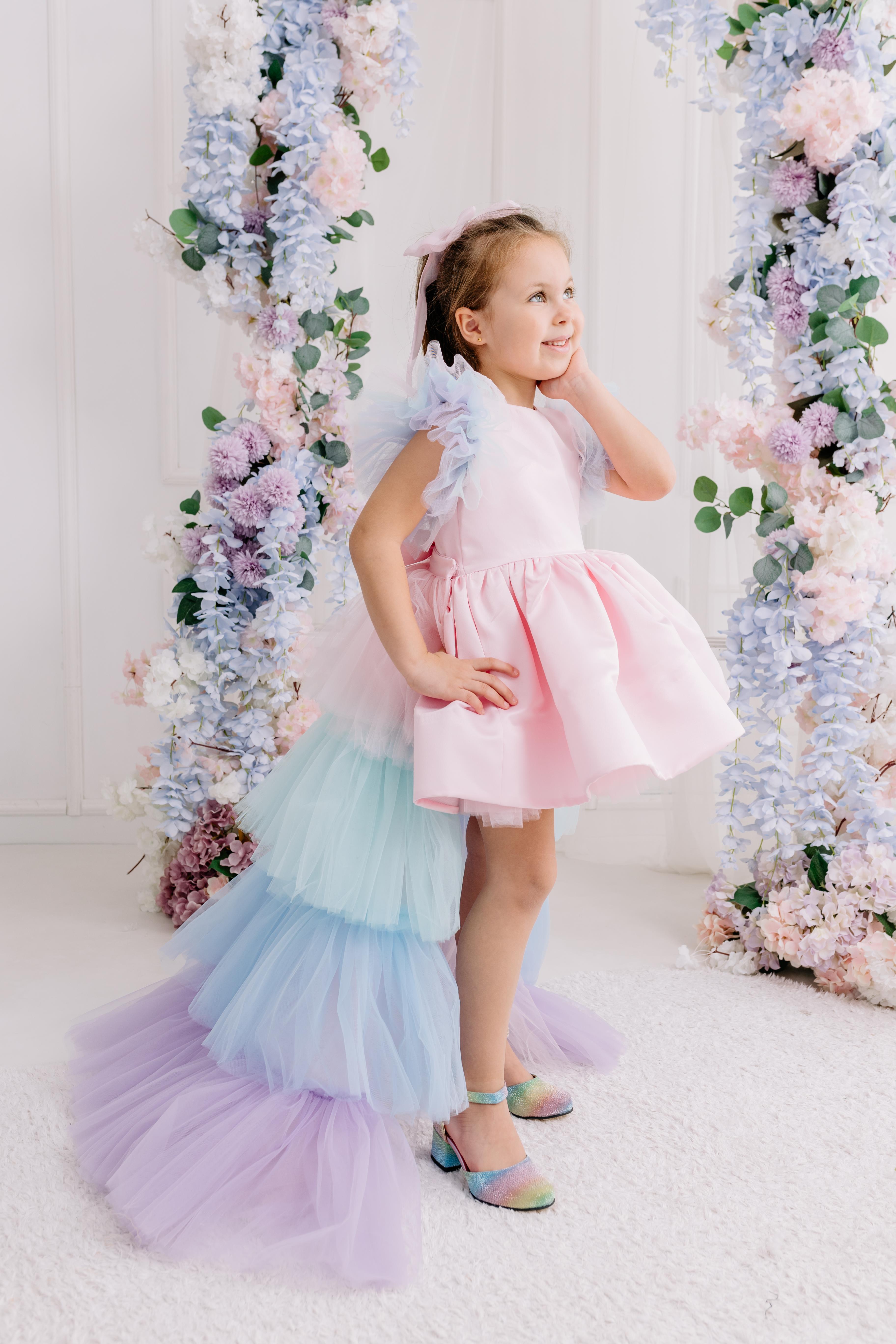 POLLY DRESS WITH TAIL