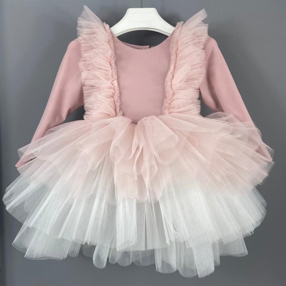 POWDER LOVER TUTU DRESS WITH WHITE TULLE