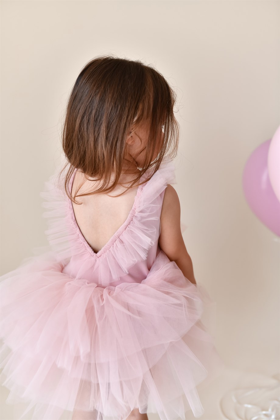 POWDER LOW-CUT BACK TUTU DRESS