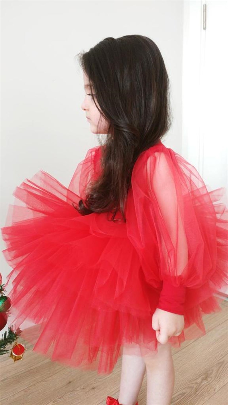 RED BOHO TUTU DRESS