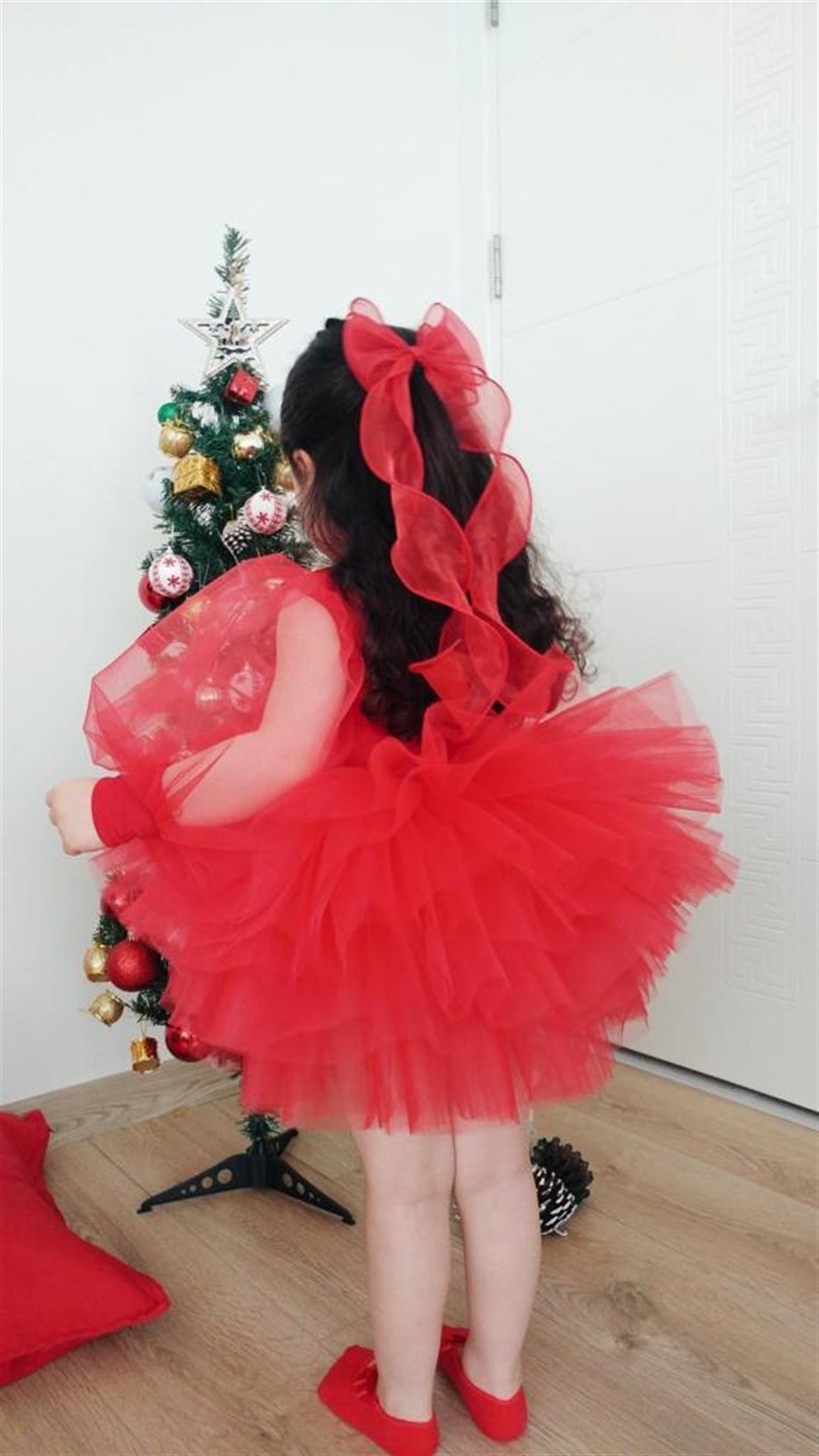 RED BOHO TUTU DRESS