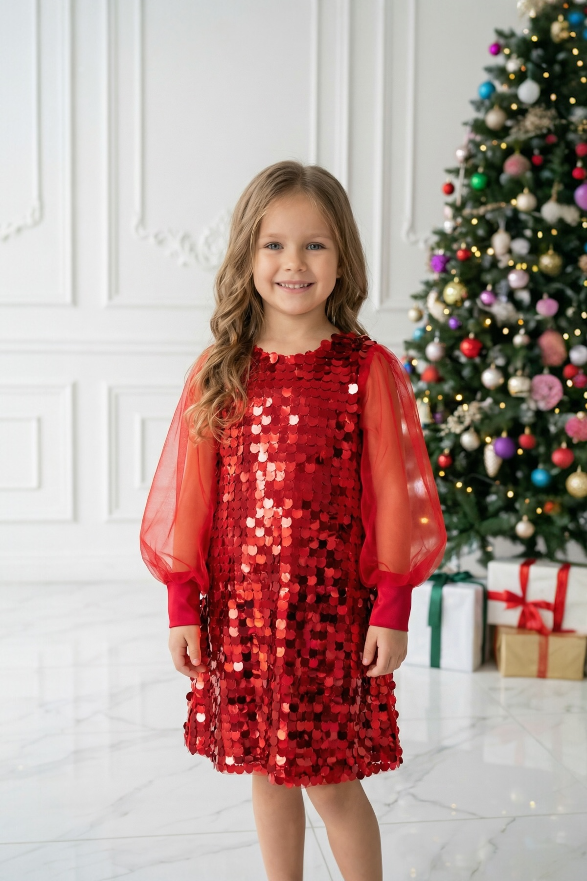 RED EMILY WINTER DRESS
