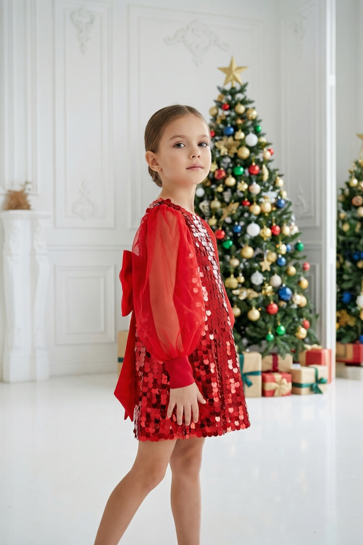 RED EMILY WINTER DRESS
