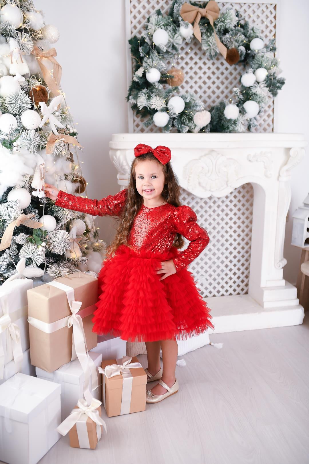 RED MANDY WINTER TUTU DRESS
