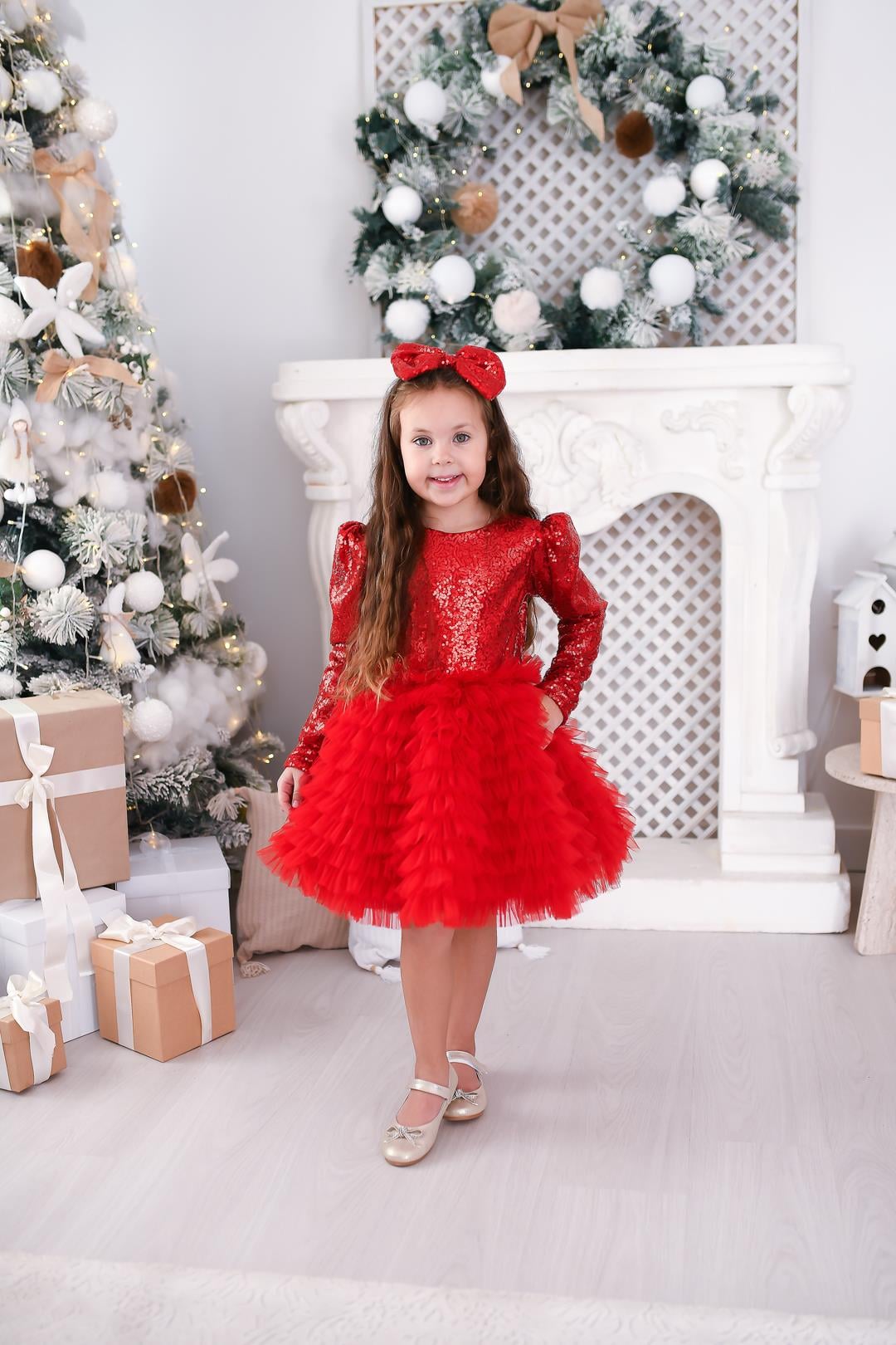 RED MANDY WINTER TUTU DRESS