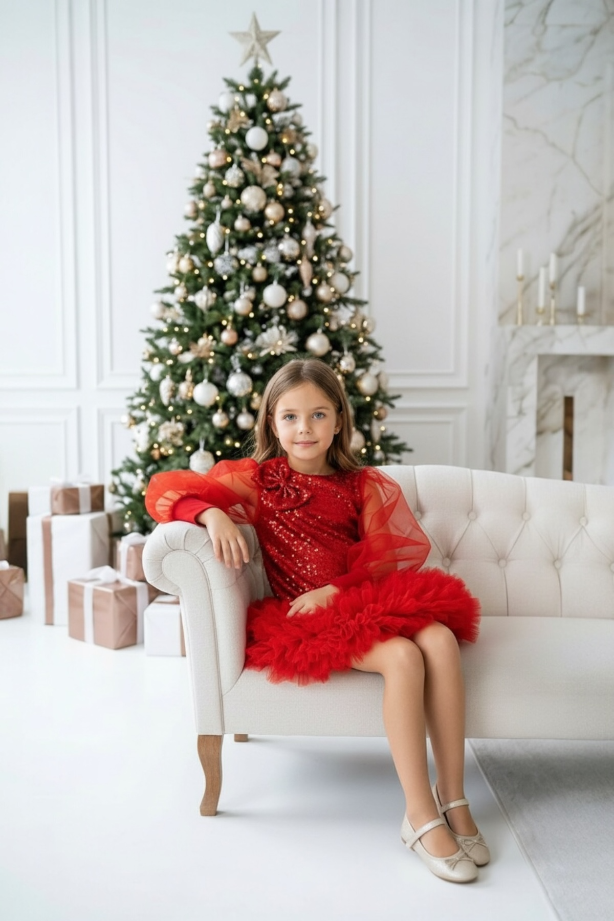 RED SORBET WINTER DRESS