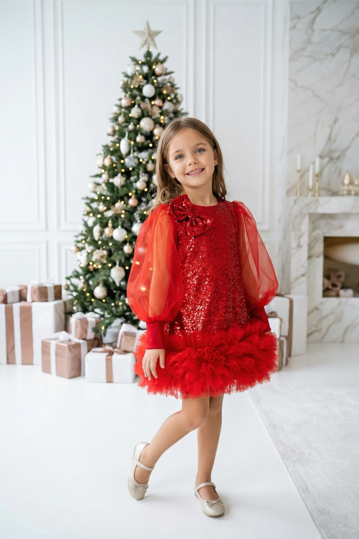 RED SORBET WINTER DRESS