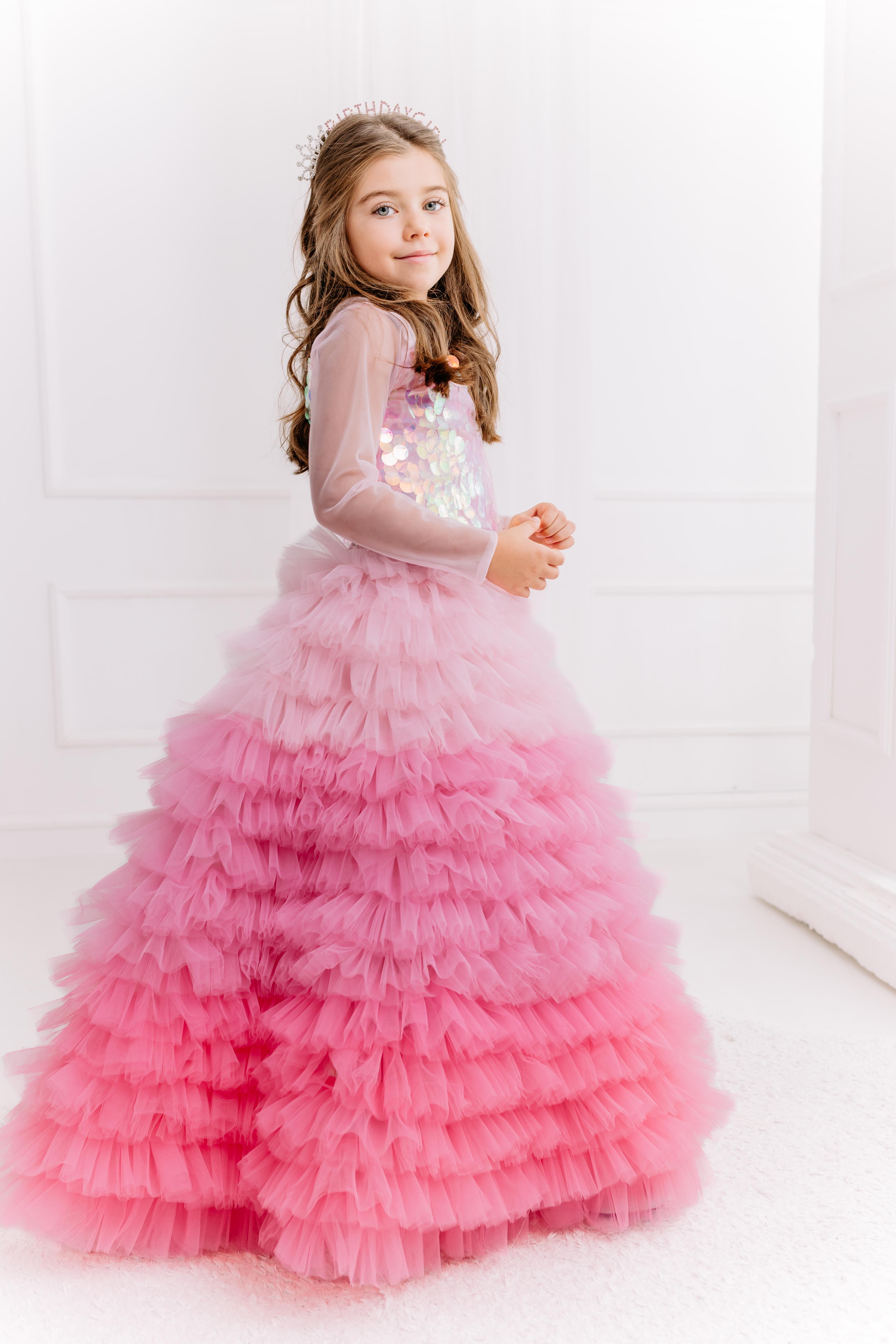 SUGAR CANDY LONG SKIRT&PINK TULLE CROP