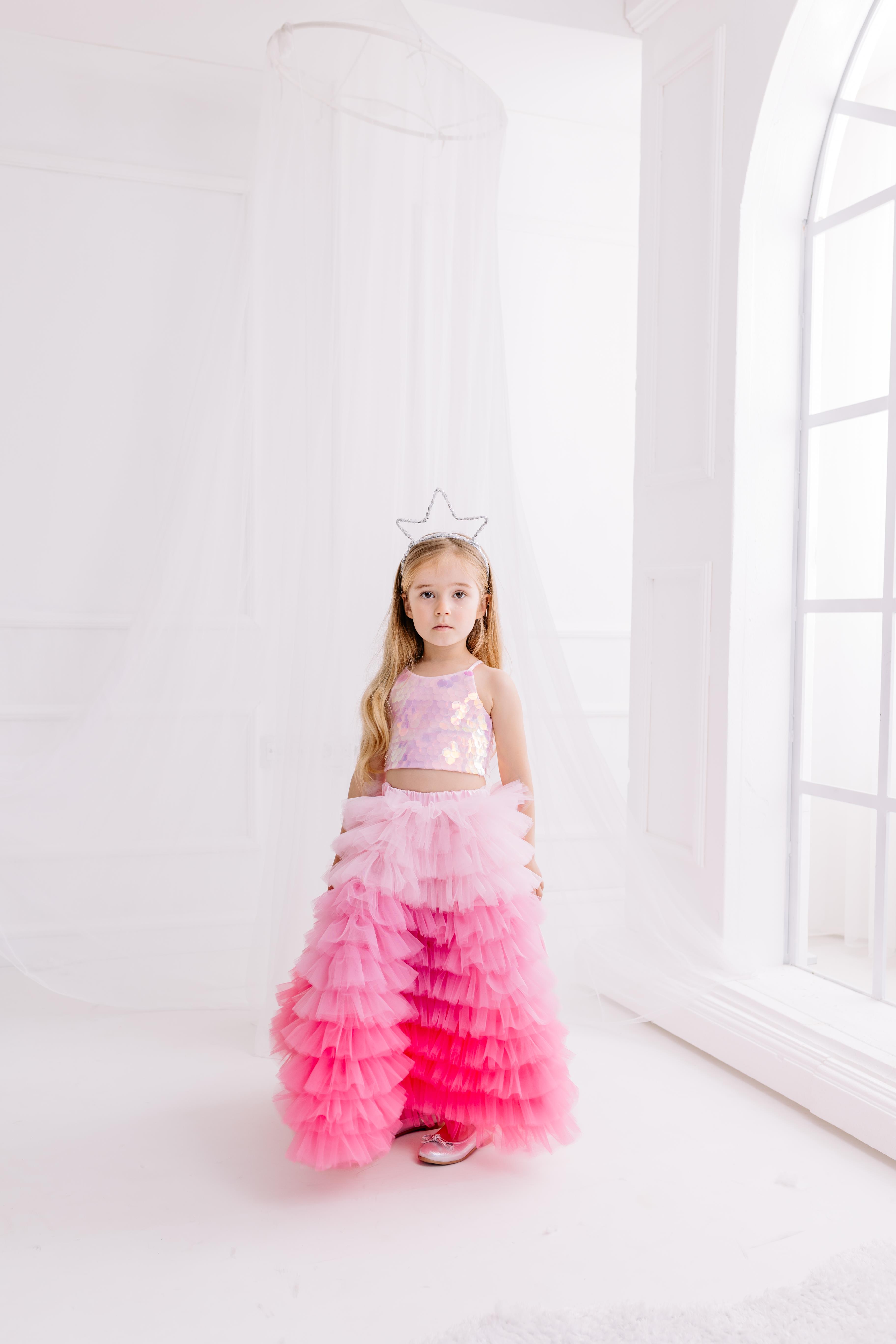 SUGAR CANDY TUTU SKIRT& AMBER CROP TOP