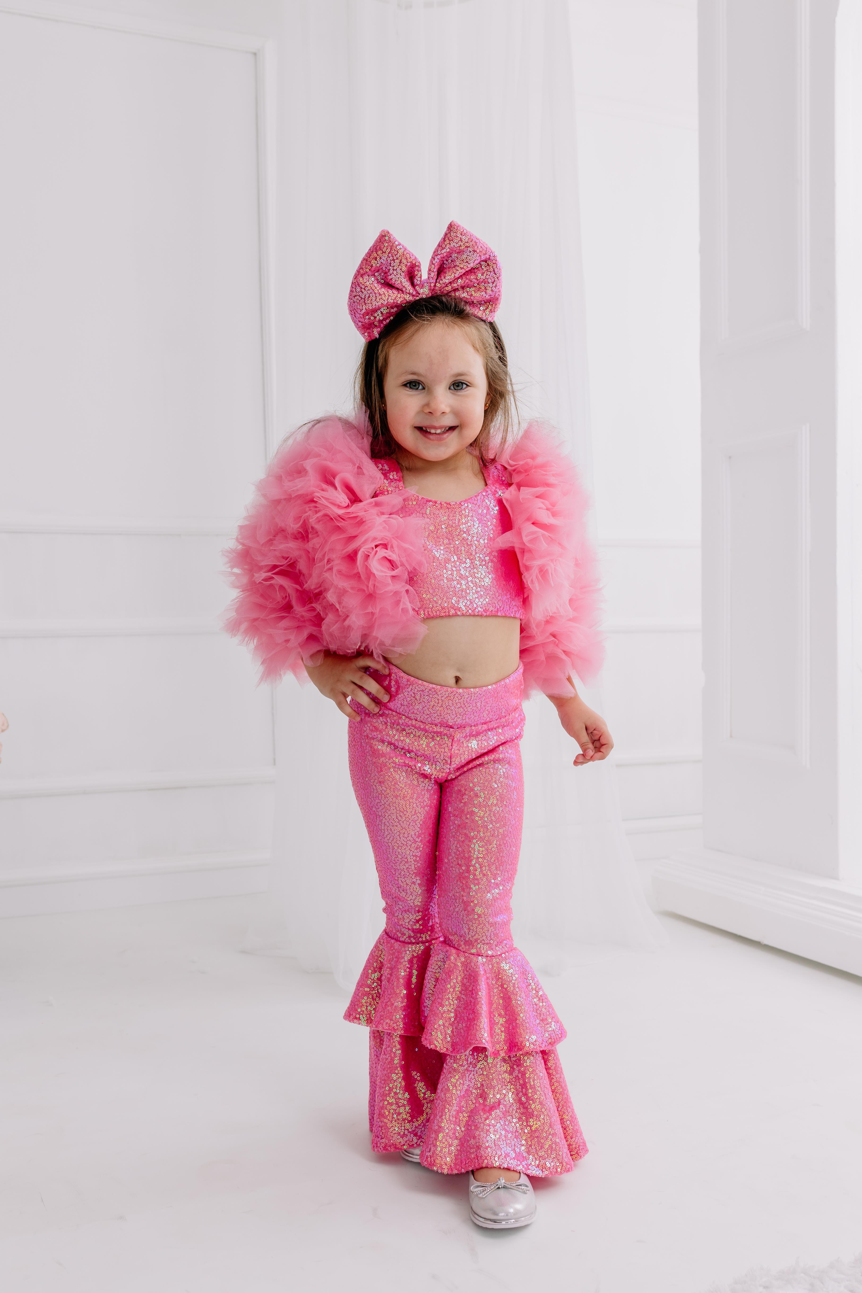 SUGAR PINK FRILL TROUSERS OUTFIT (TAM TAKIM)