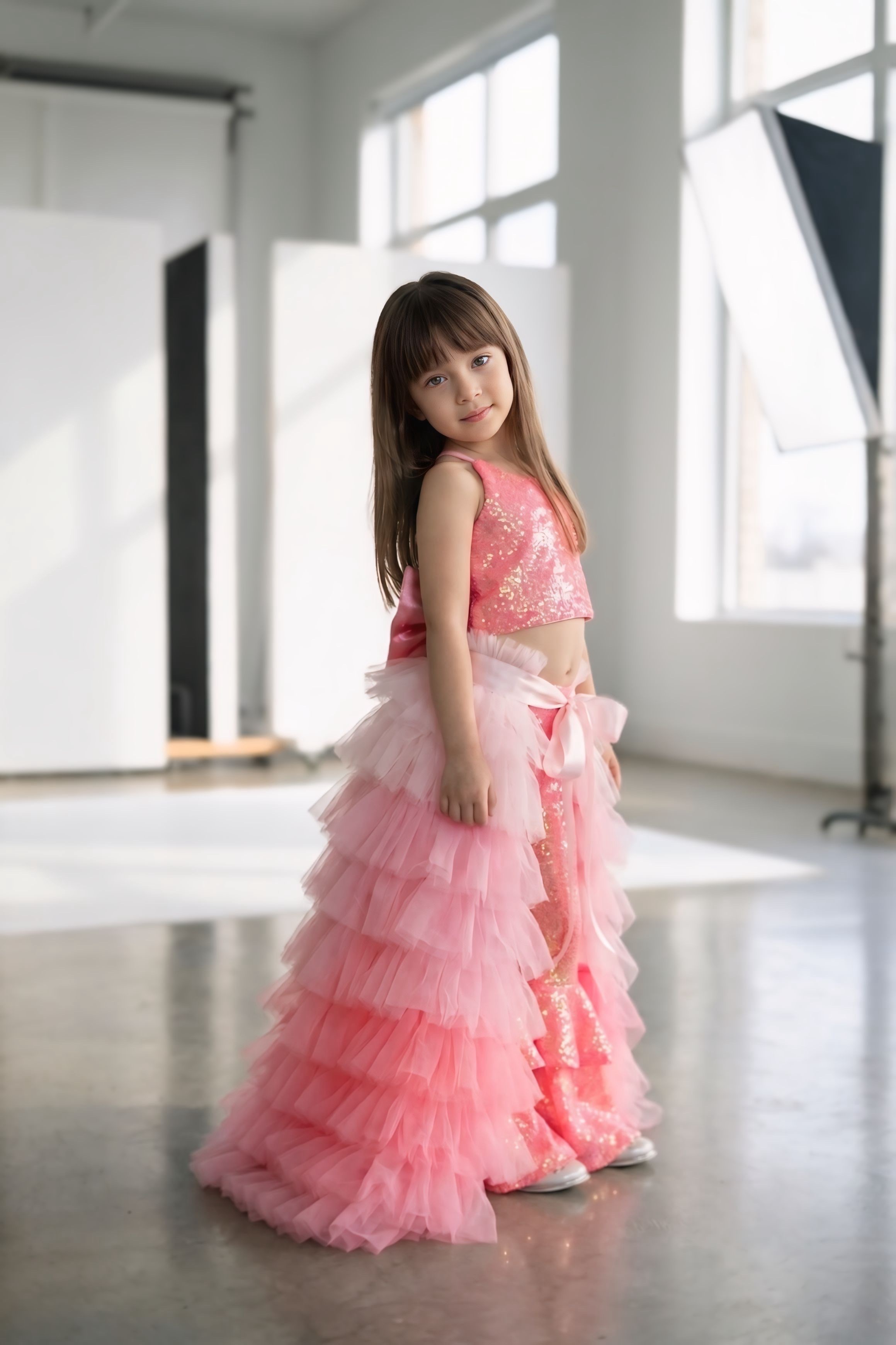 SUGAR PINK SPARKLE TIDE OUTFIT (TAÇ DAHİL TAM SET)