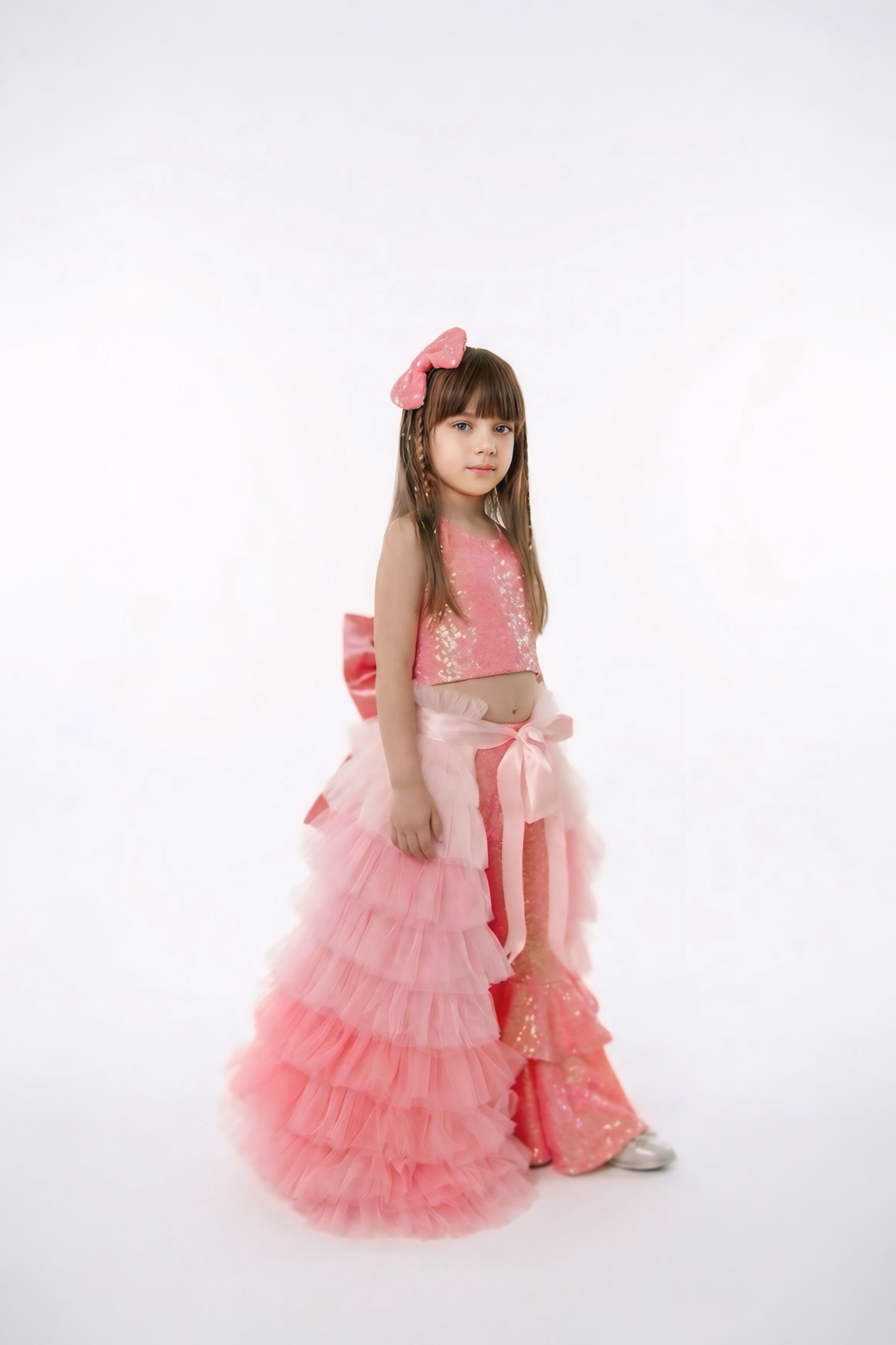 SUGAR PINK SPARKLE TIDE OUTFIT (TAÇ DAHİL TAM SET)