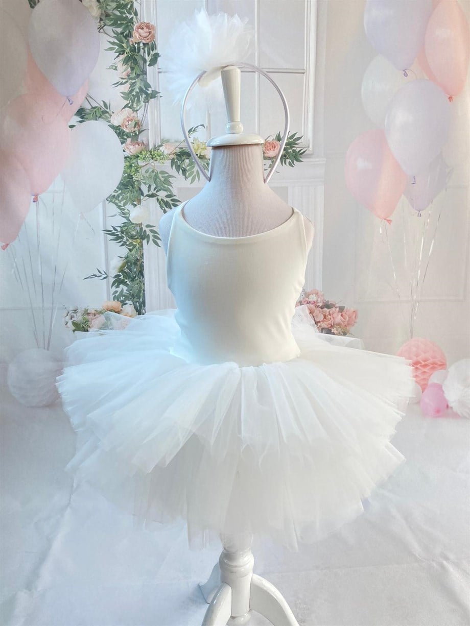 WHITE BASIC SUMMER TUTU DRESS